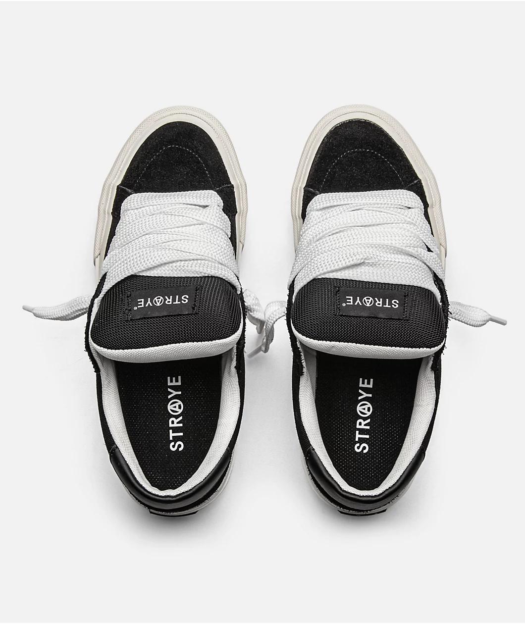 Straye Dixon Logan Puff Black & White Skate Shoes Product Image