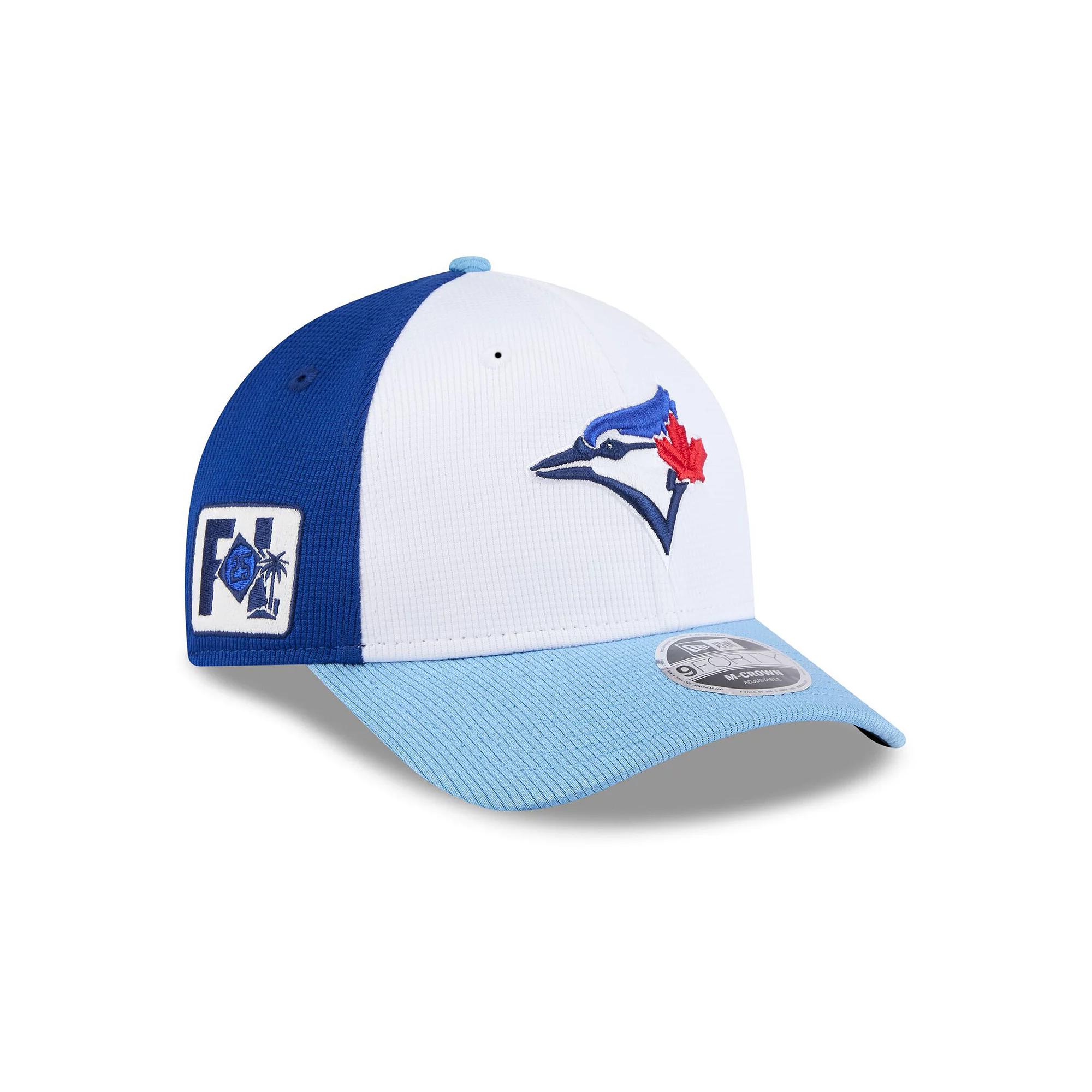 Men's New Era  White/Light Blue Toronto Blue Jays 2025 Spring Training 9FORTY Adjustable Hat, Jay White Product Image