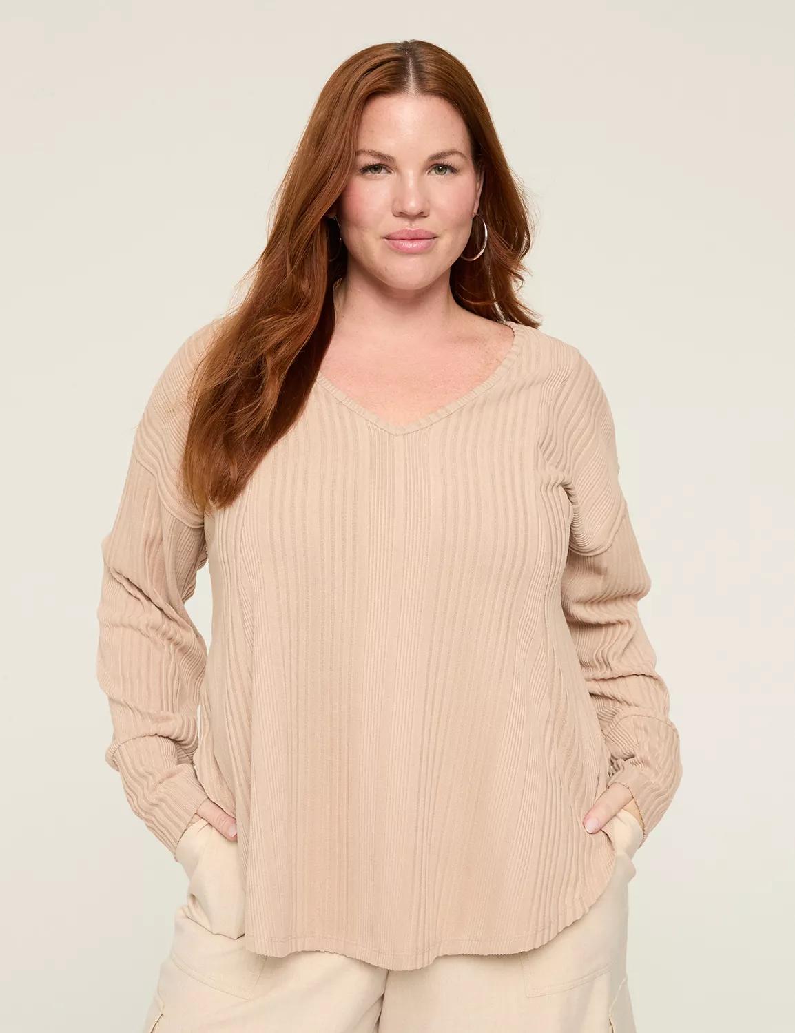 Cozy Rib Long-Sleeve Tee Product Image