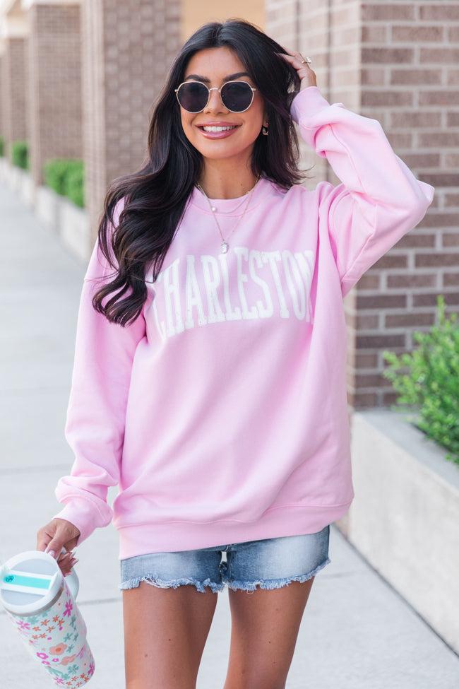 Charleston Block Light Pink Graphic Sweatshirt Product Image