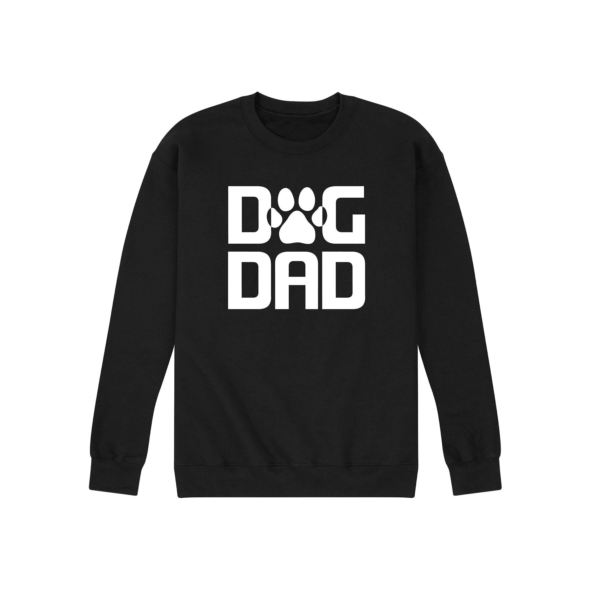 Men's Dog Dad Graphic Fleece Sweatshirt,  Product Image