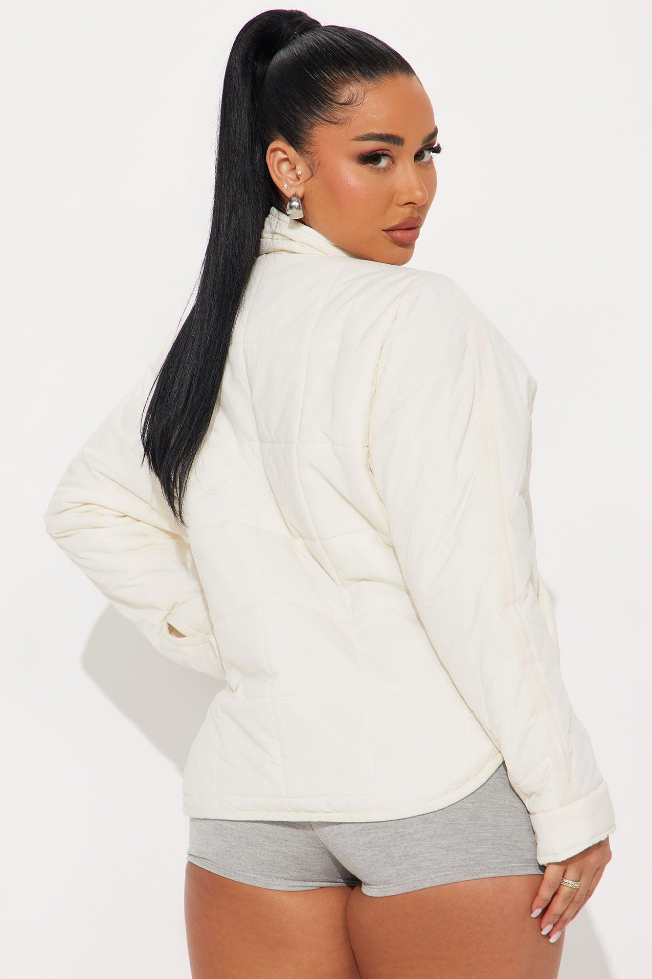 Dana Quilted Puffer Jacket - Cream Product Image