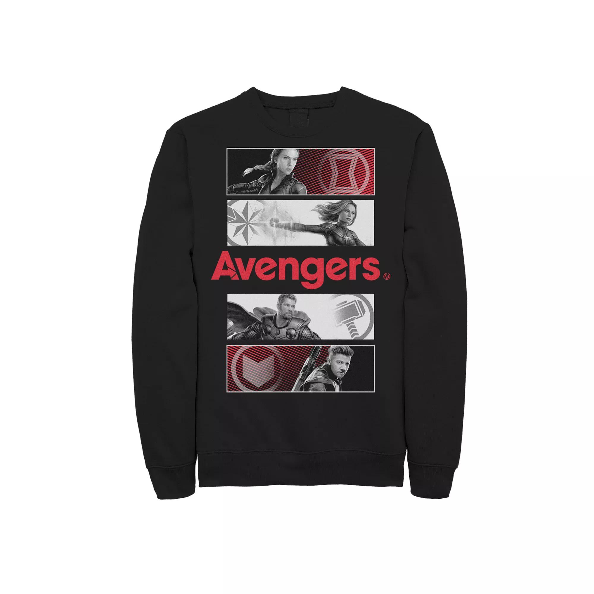 Men's Marvel Avengers Action Panel Portrait Sweatshirt,  Product Image