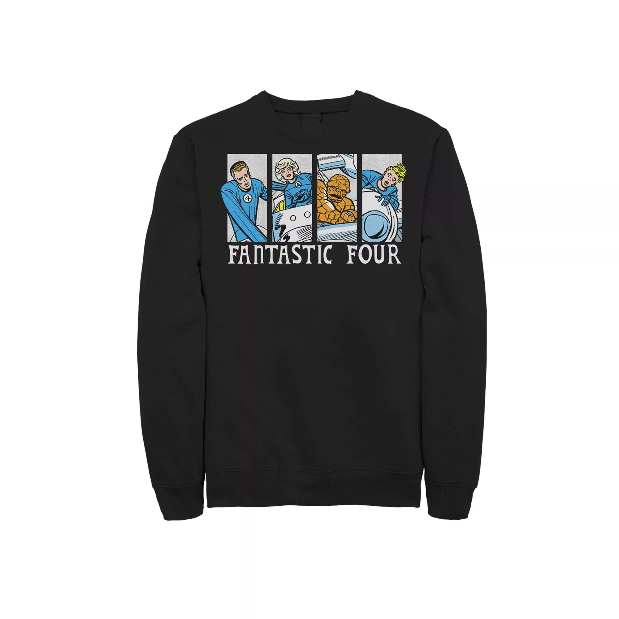 Men's Marvel Fantastic Four Group Shot Comic Themed Panels Sweatshirt,  Product Image