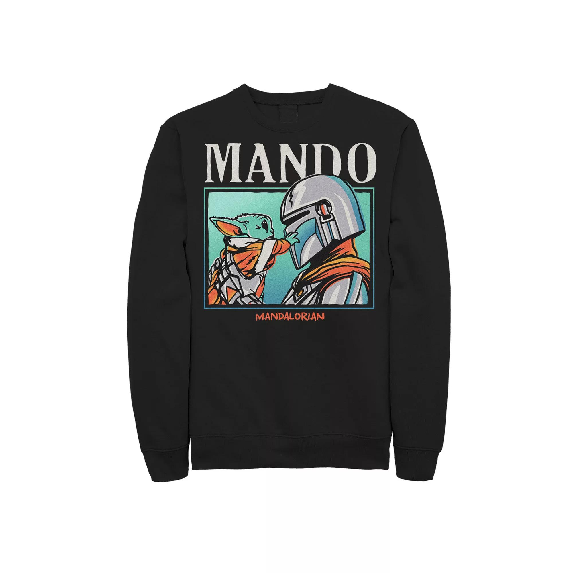 Men's Star Wars The Mandalorian Found You Graphic Fleece Sweatshirt, Size: Medium, Black Product Image