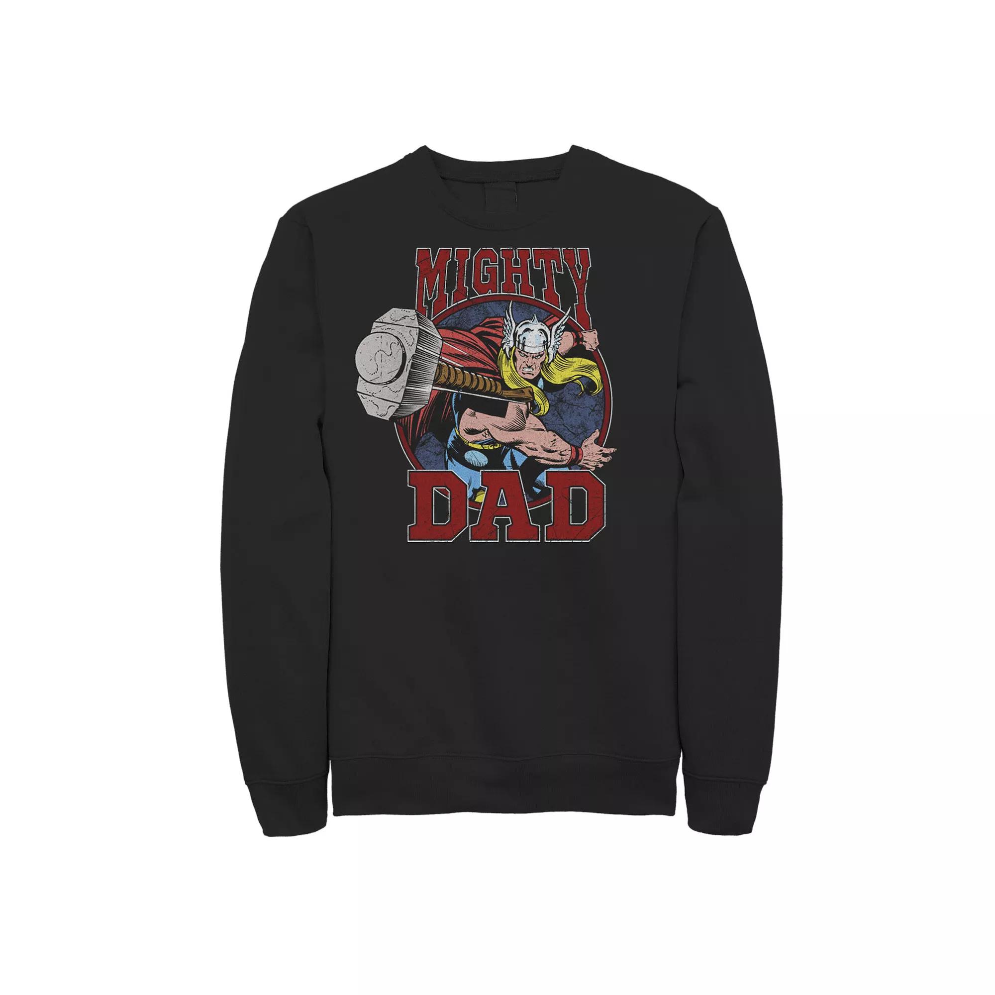 Men's Marvel Thor Father's Day Mighty Dad Hammer Sweatshirt,  Product Image