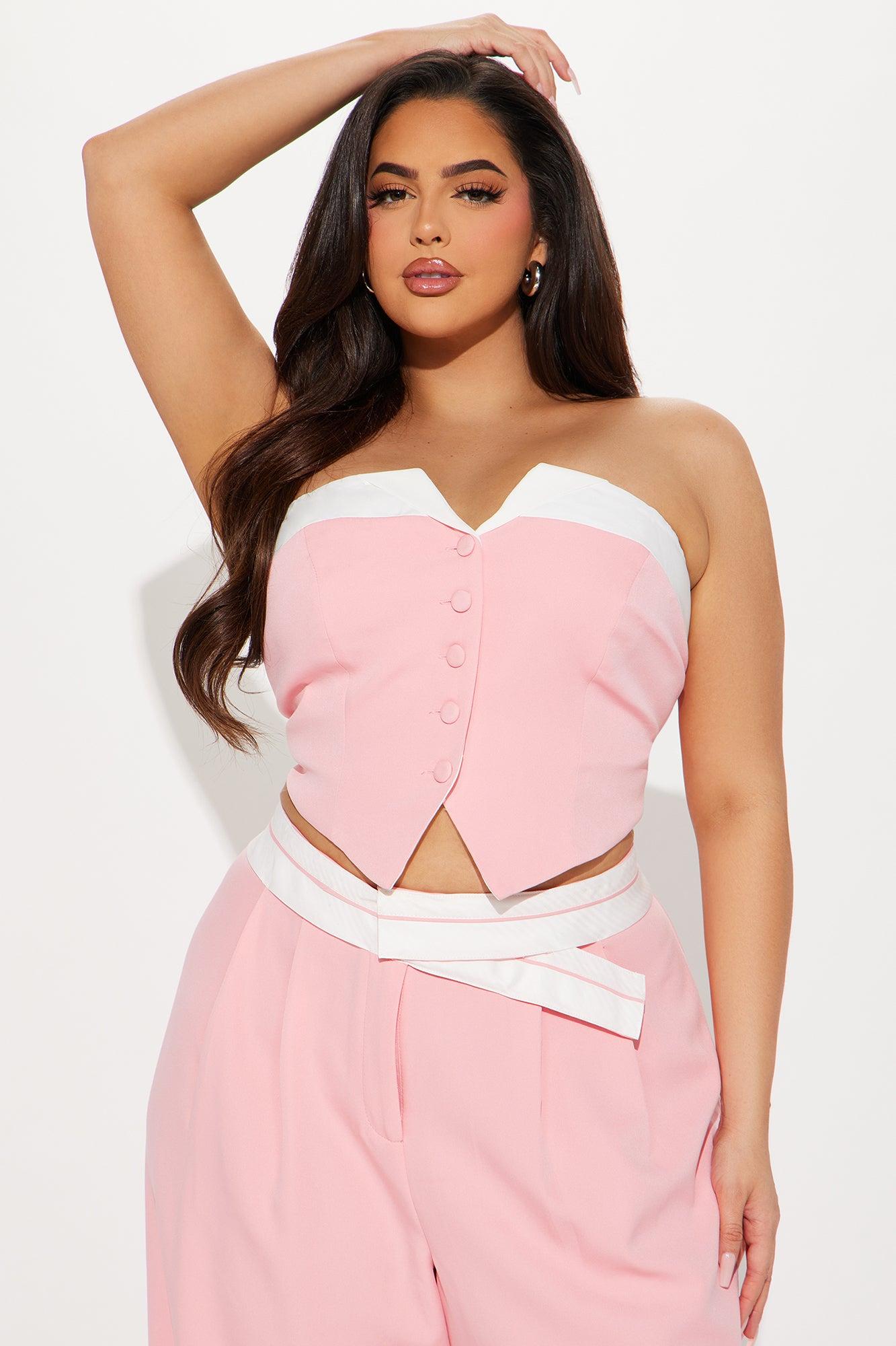 Office Babe Pant Set - Pink Product Image