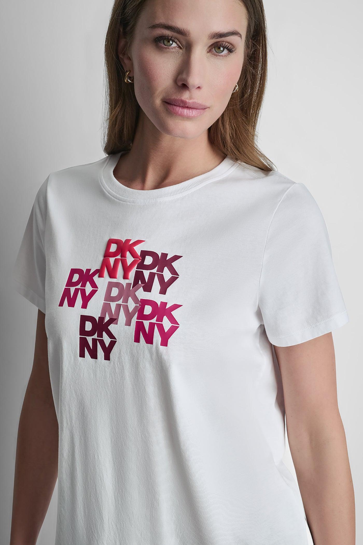 DKNY CAMO MIXED MEDIA LOGO TEE Product Image