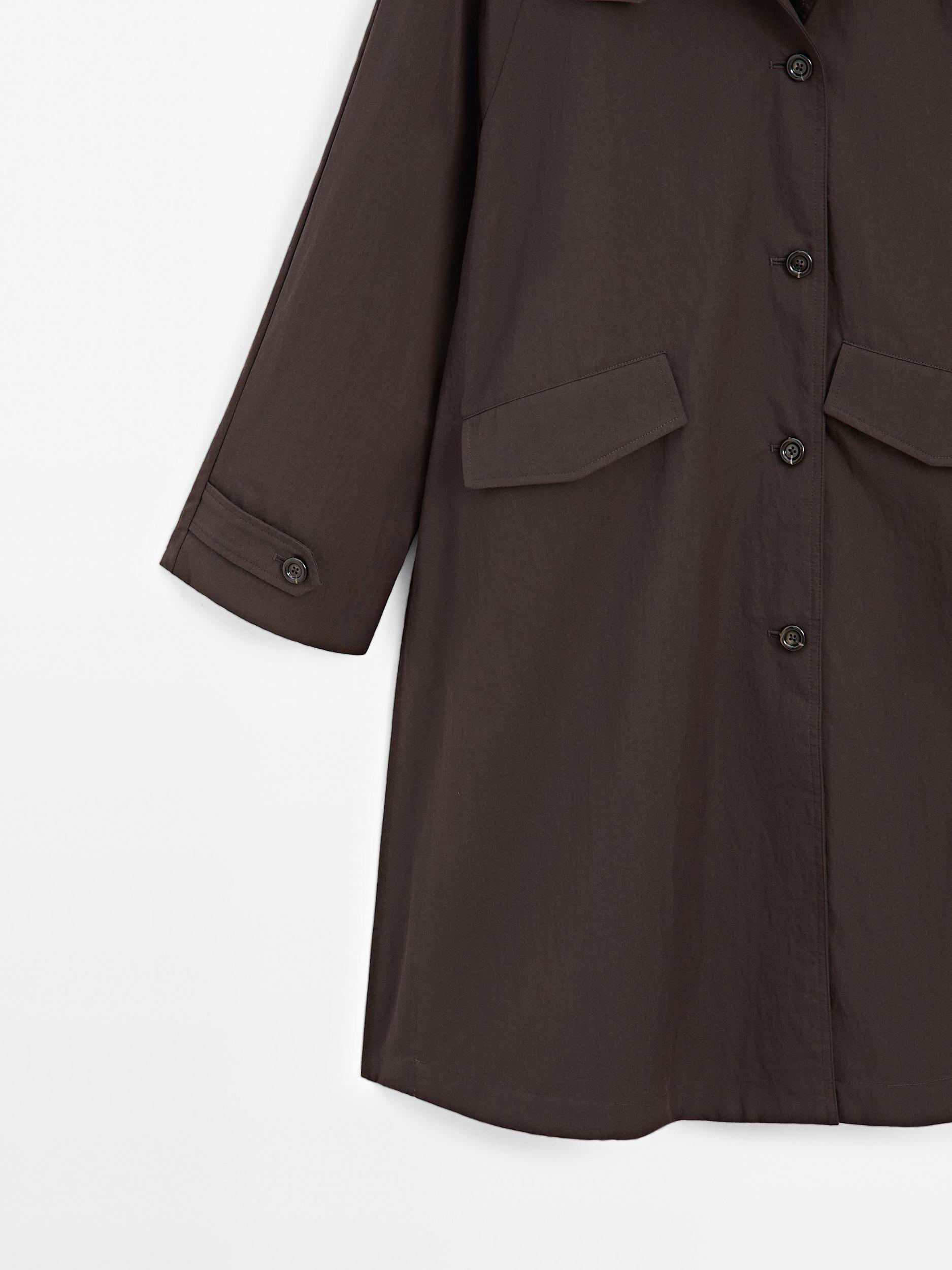 Cotton blend trench coat with corduroy detail Product Image