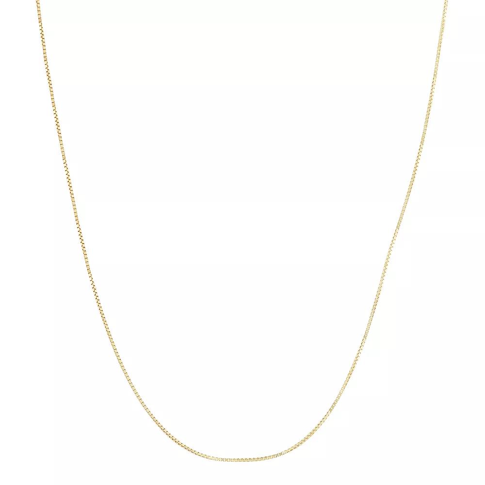 Jordan Blue 10k Gold Adjustable Box Chain Necklace - 22 in., Women's, Size: 22", Yellow Product Image