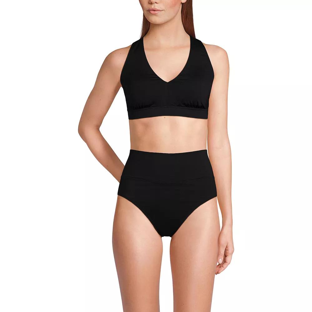 Women's Lands' End V-Neck Tankini & High Waisted Bottom 2-pc. Swimsuit Set,  Product Image