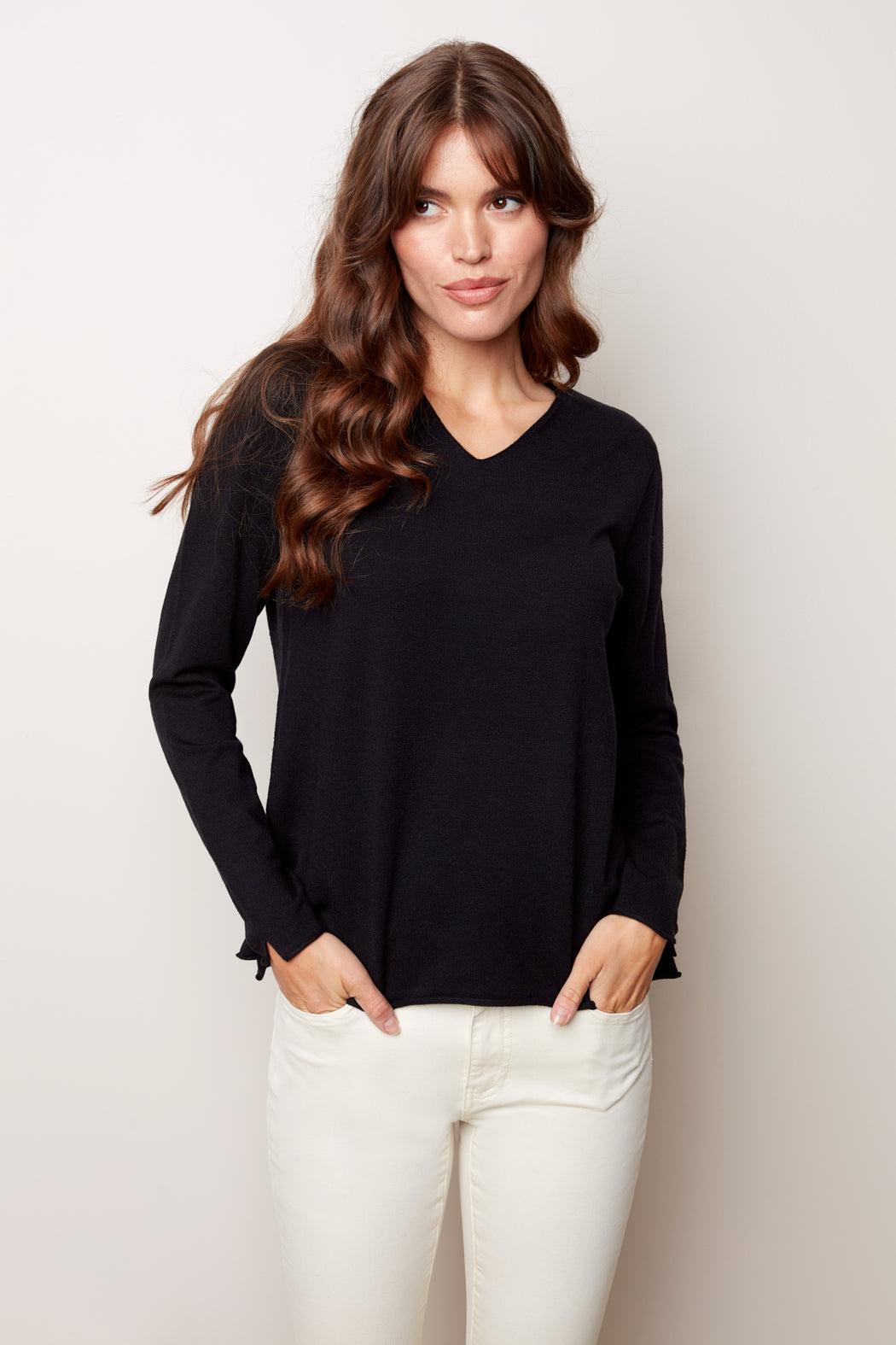 Basic V-neck Sweater Product Image