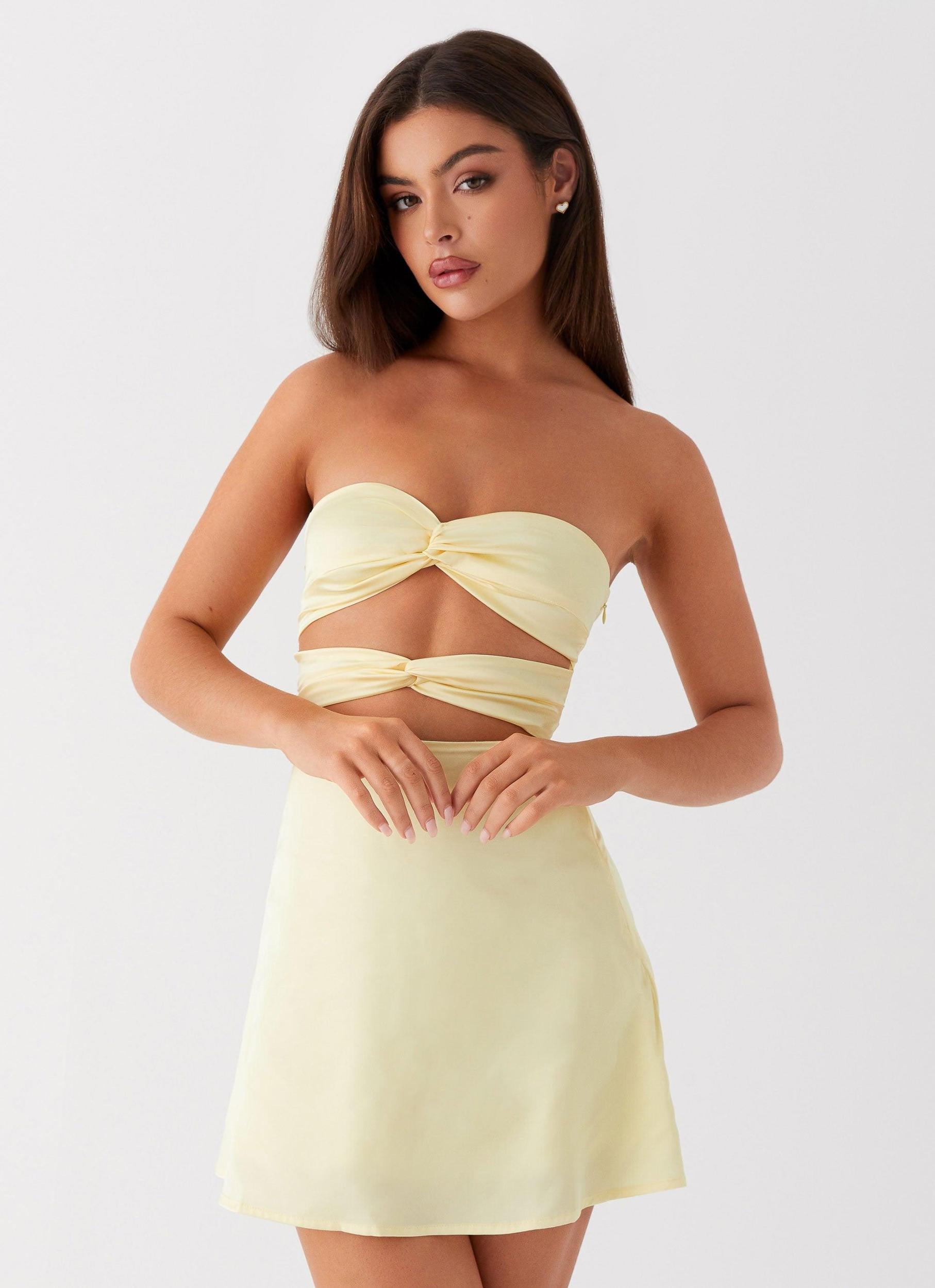 Tianna Mini Dress - Yellow Product Image