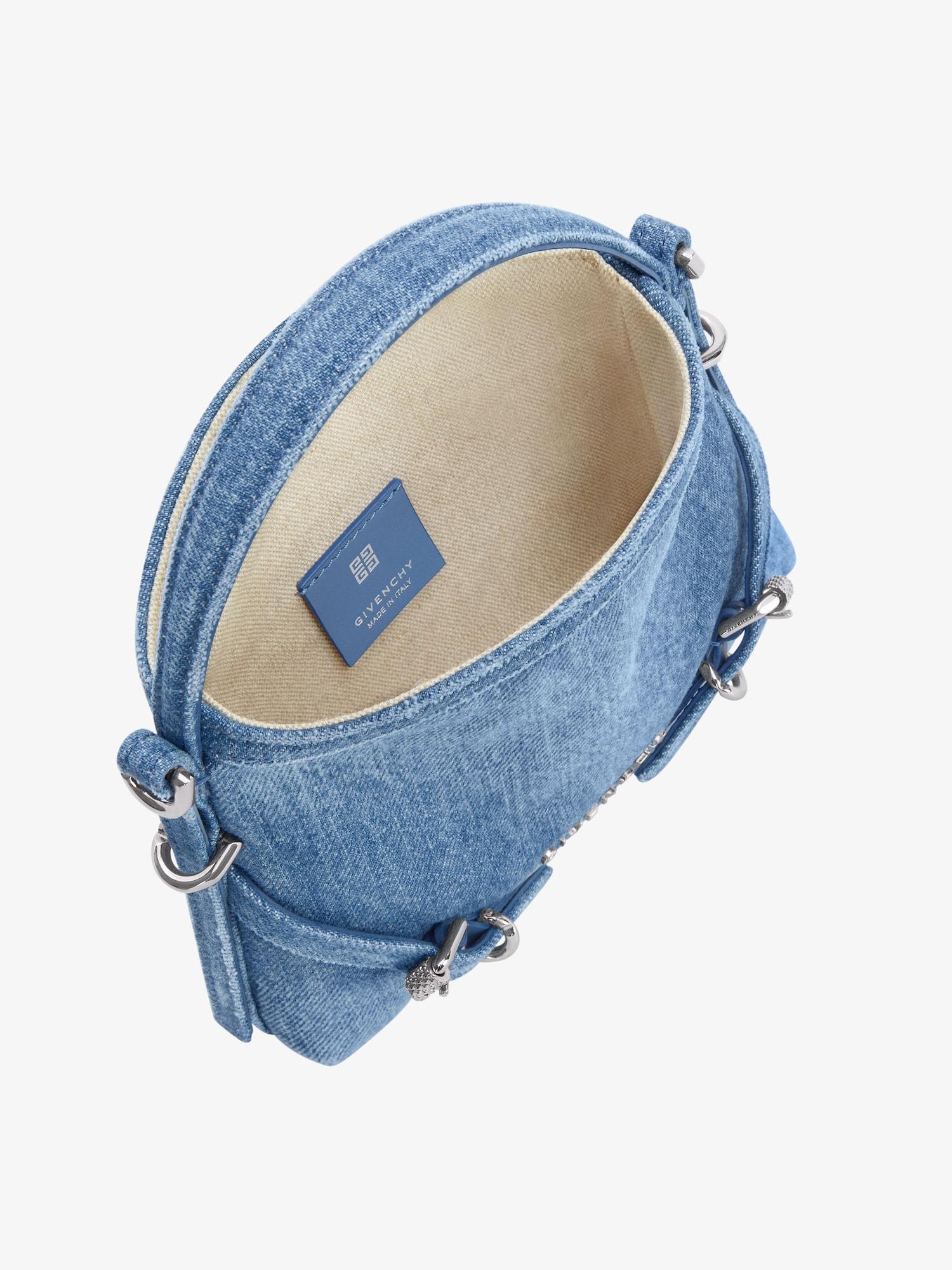 Nano Voyou bag in washed denim Product Image