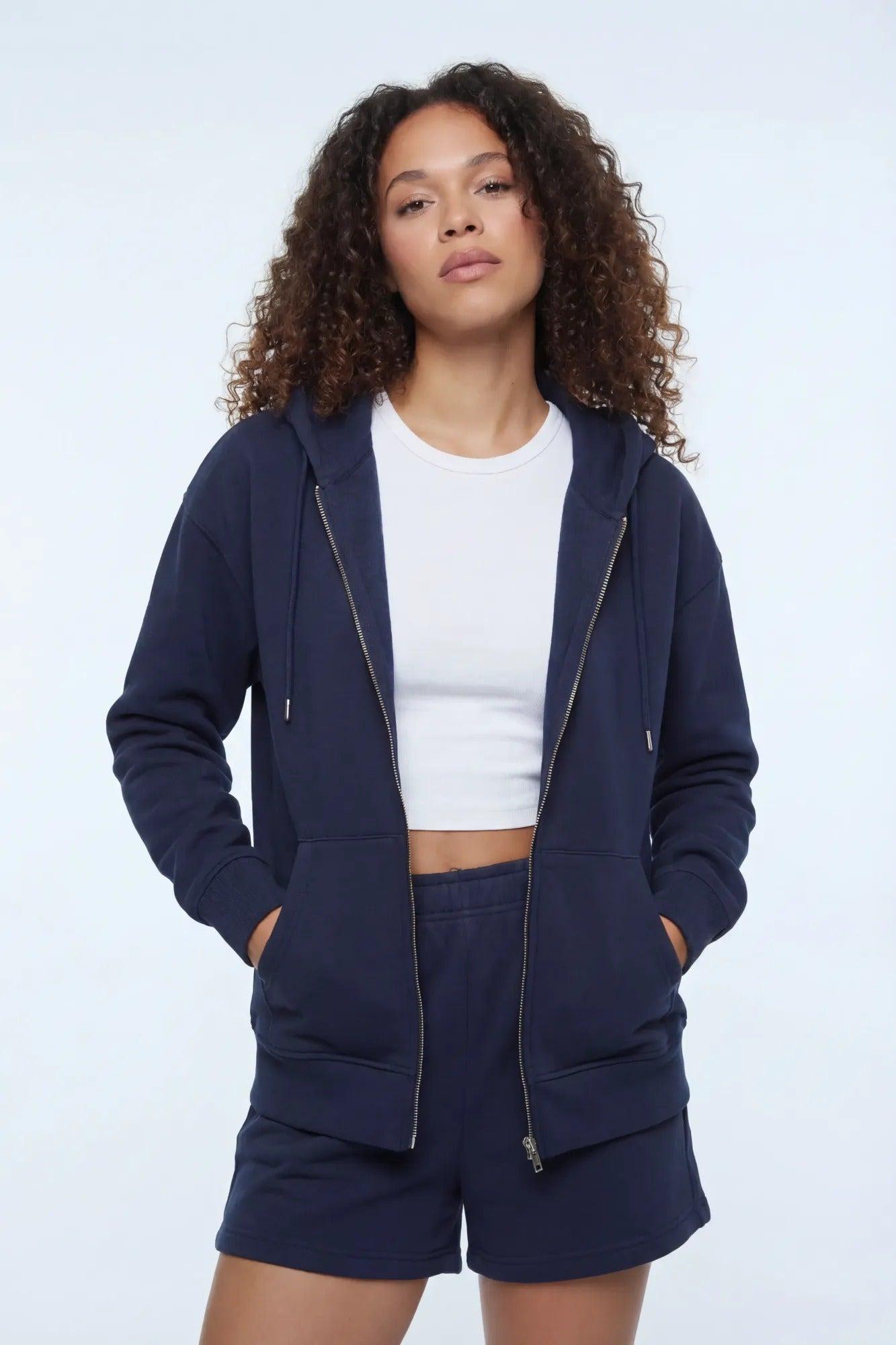 Fleece Zip-Up Hoodie Female Product Image