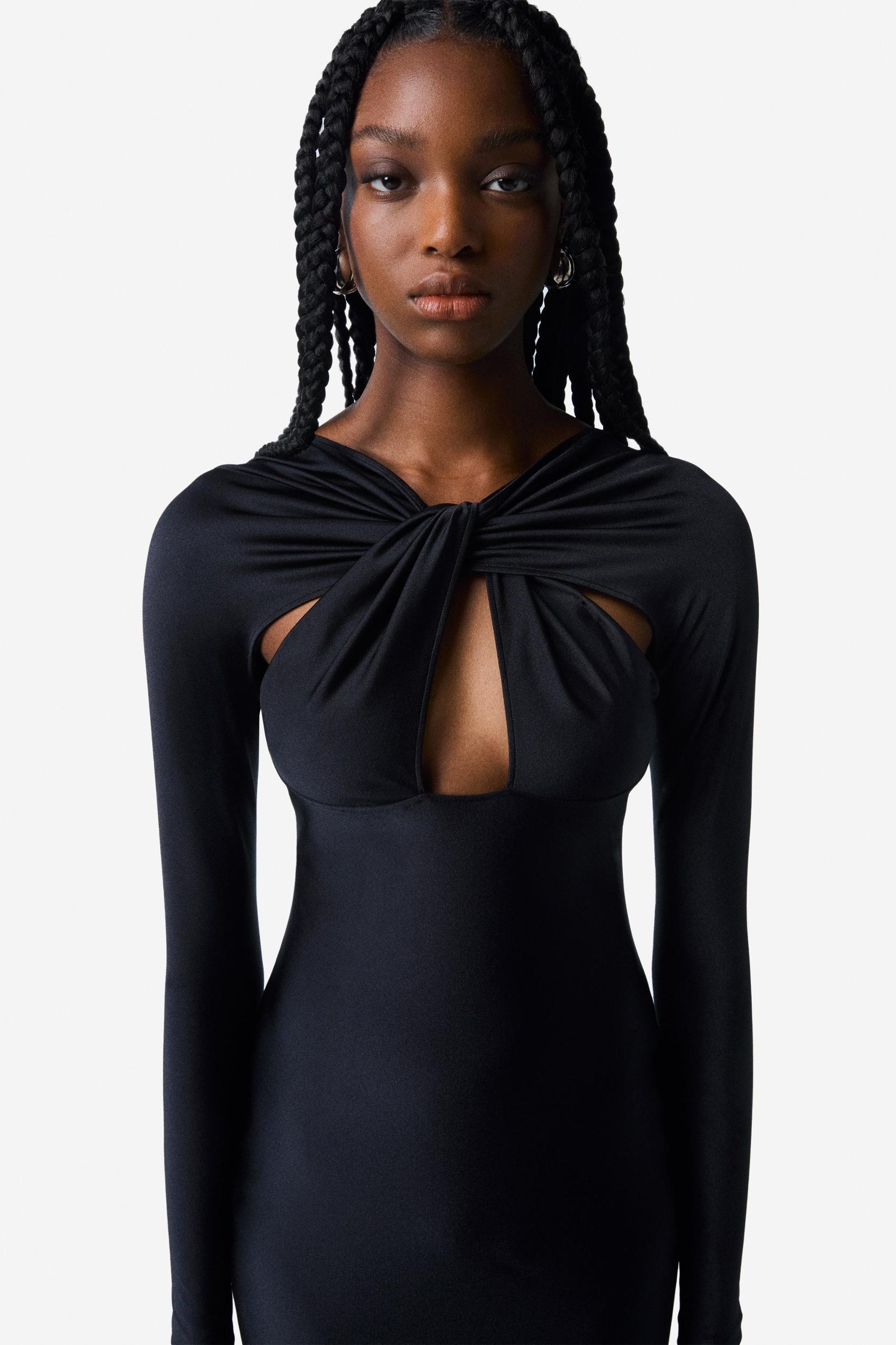 Twisted Cut-Out Jersey Dress Product Image
