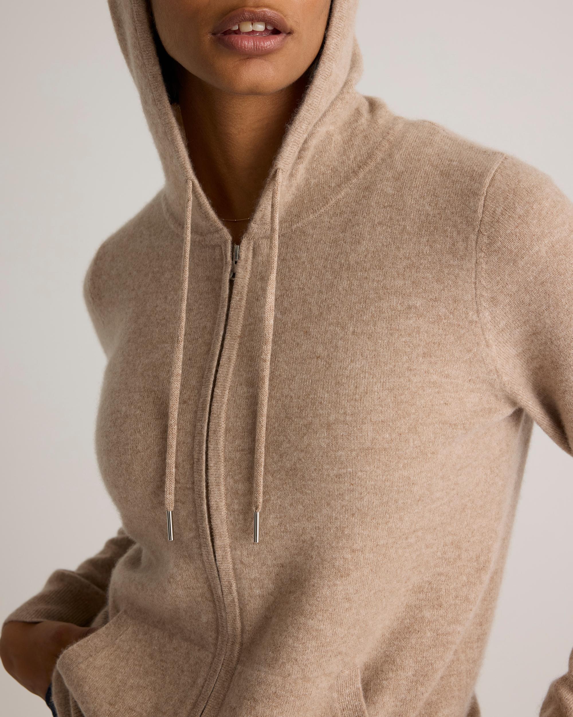 Quince | Women's Mongolian Cashmere Full-Zip Hoodie Jacket Size XS Product Image