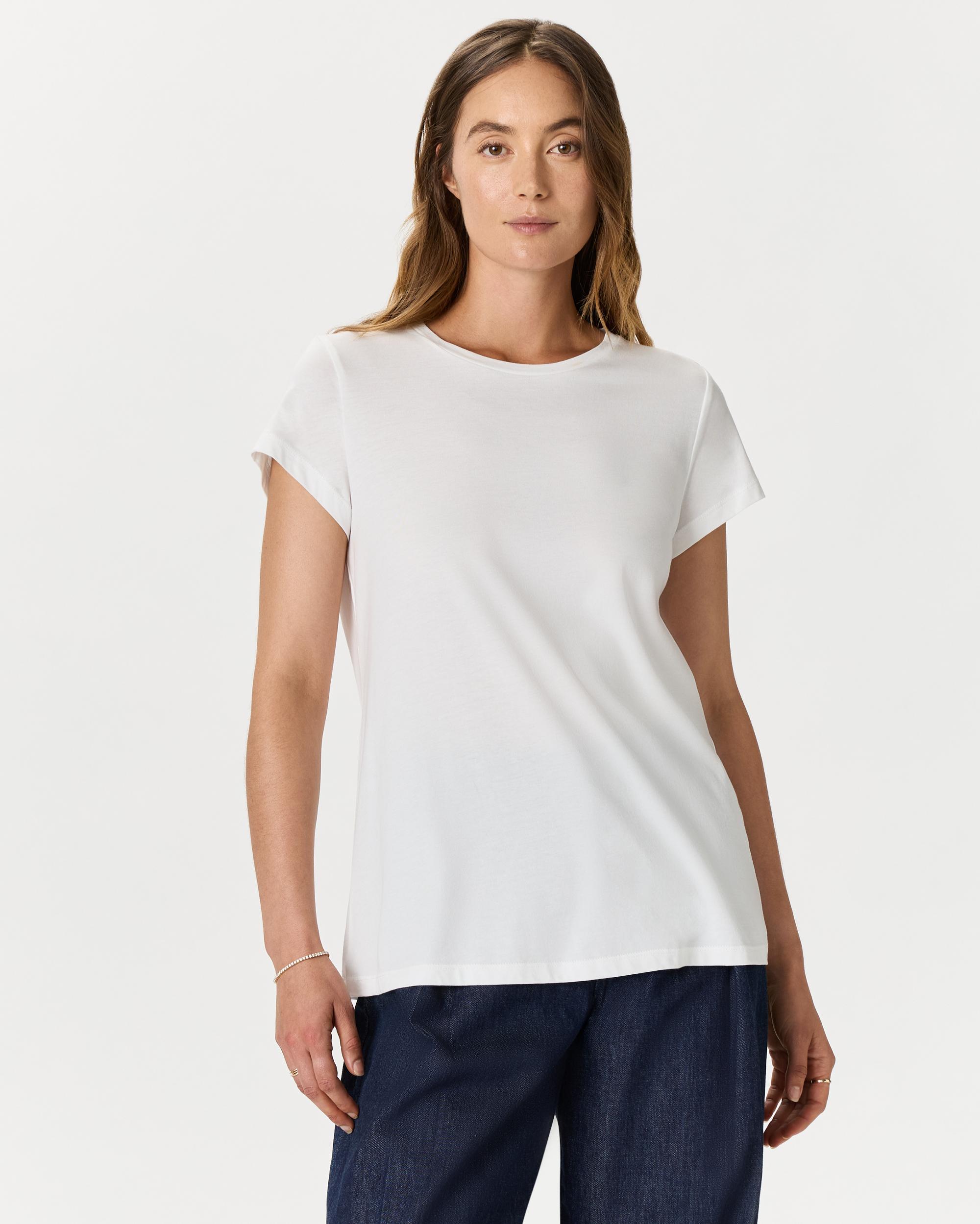 Quince | Women's Cotton Modal Crew Neck Swing T-Shirt Size XL, Cotton/Modal Product Image