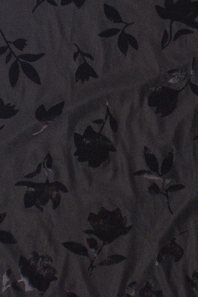 Floral Velvet Burnout Maxi Skirt Product Image