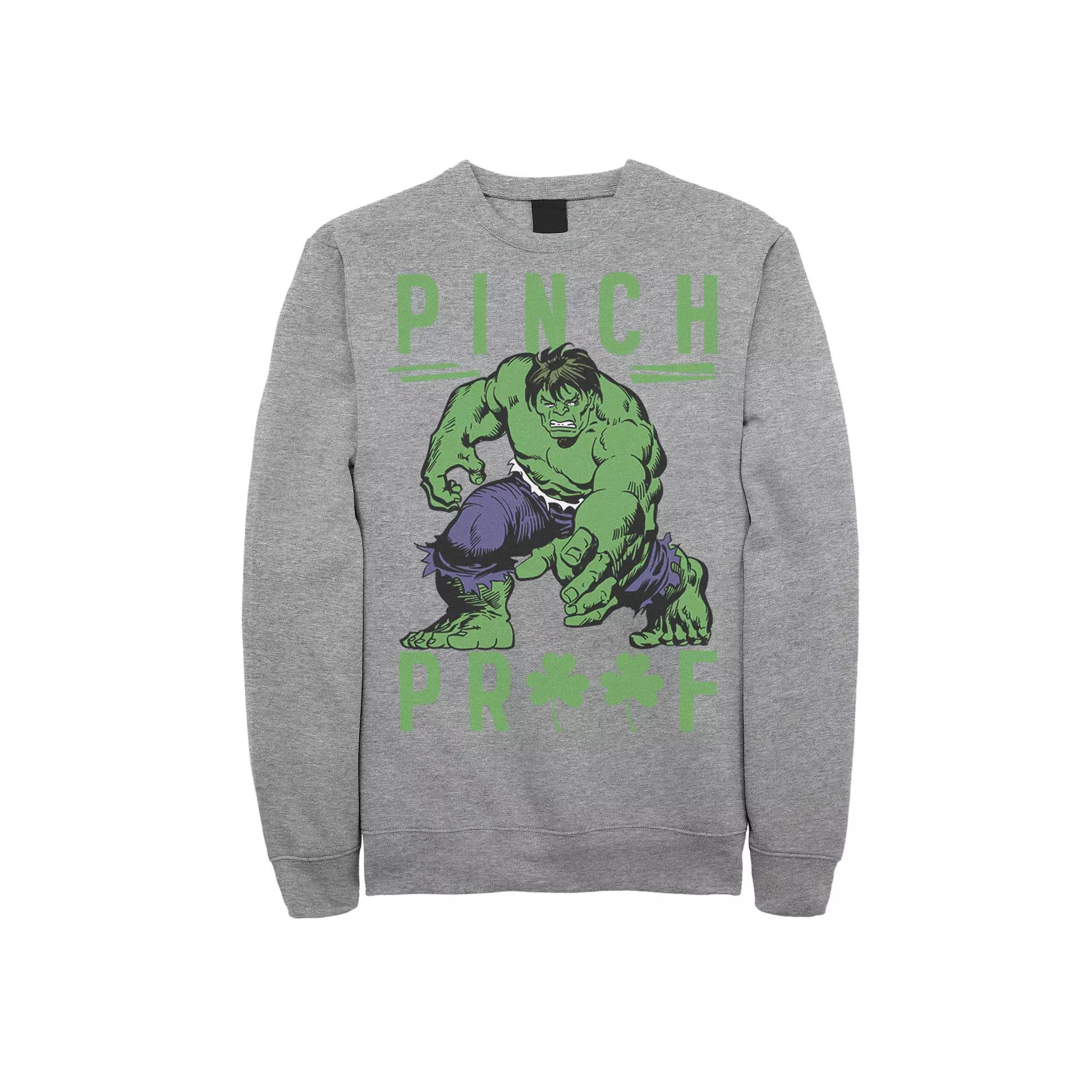 Men's Marvel St. Patty's Vintage Hulk Pinch Proof Sweatshirt,  Product Image