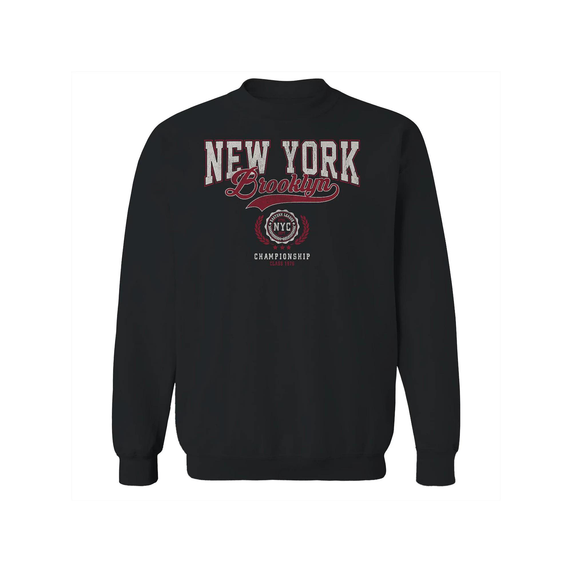 Junior's New York Brooklyn Graphic Fleece Sweatshirt, Women's, Size: Small, Black Product Image