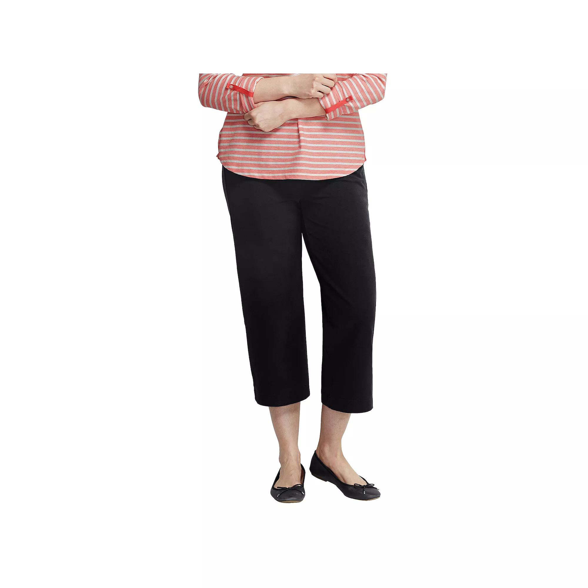 Petite Lands' End Starfish Straight-Leg Pull-On Crop Pants, Women's, Size: Medium Petite, Deep  Blue Product Image