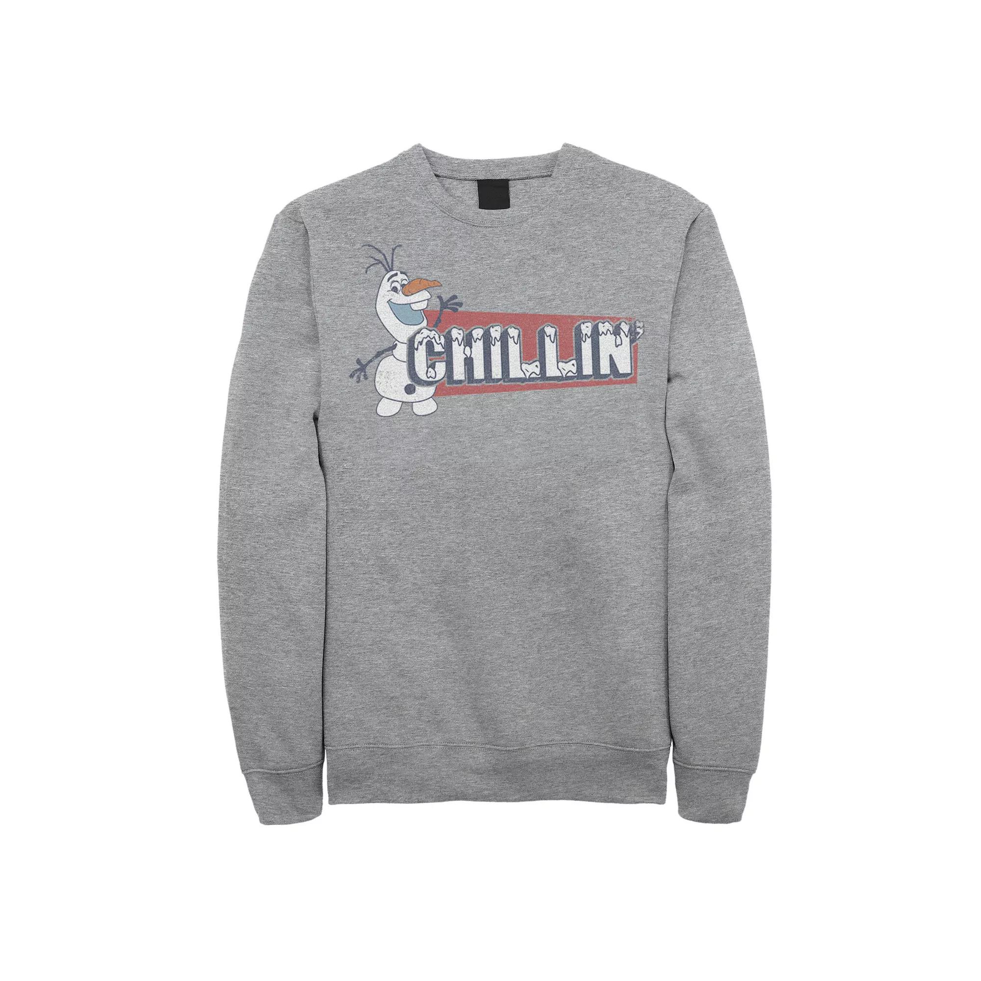 Disney's Frozen Olaf Men's Chillin' Red Block Text Sweatshirt,  Product Image