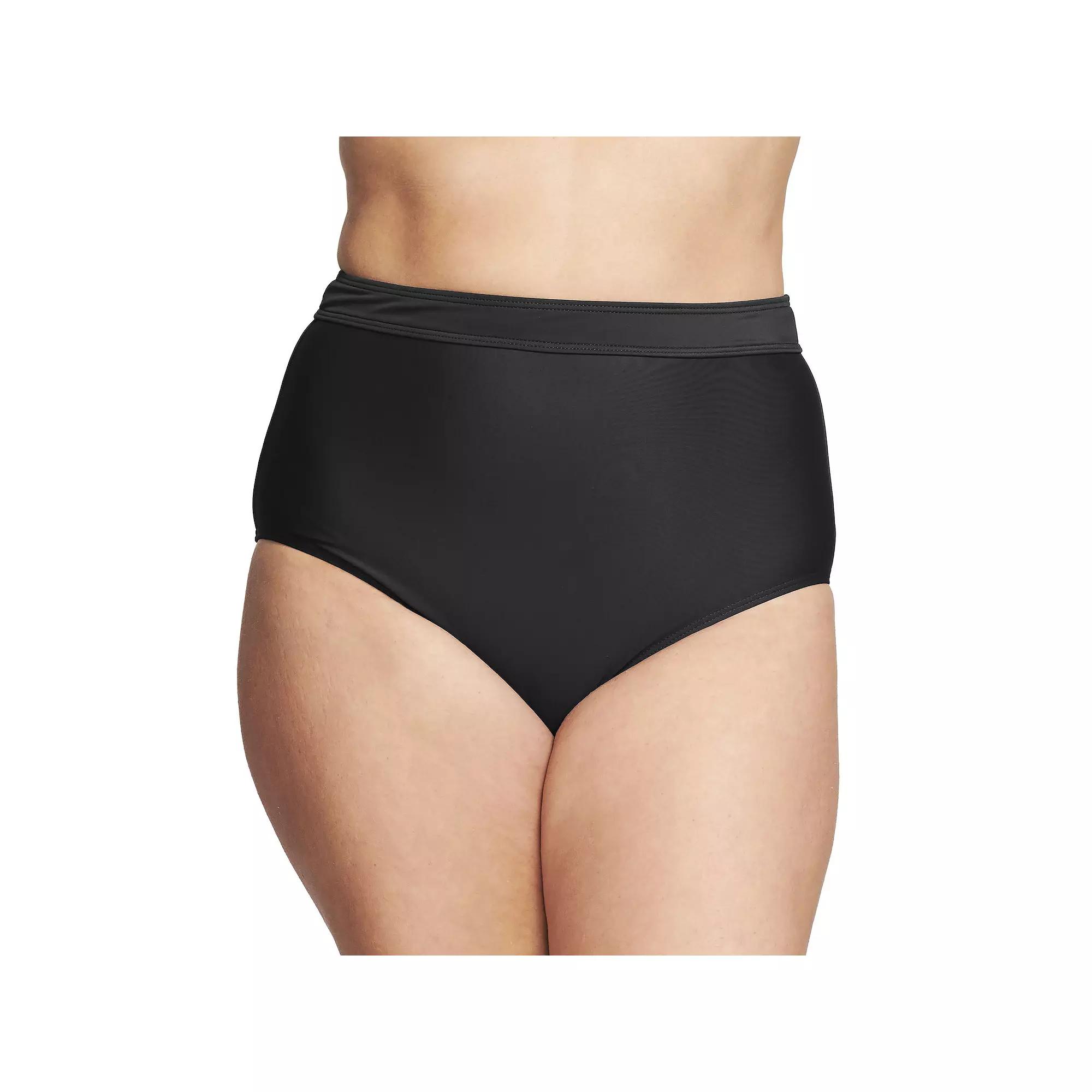 Plus Size Mazu Swim Tummy Control High-Waist Swim Briefs, Women's, Size: 24 W, Black Product Image