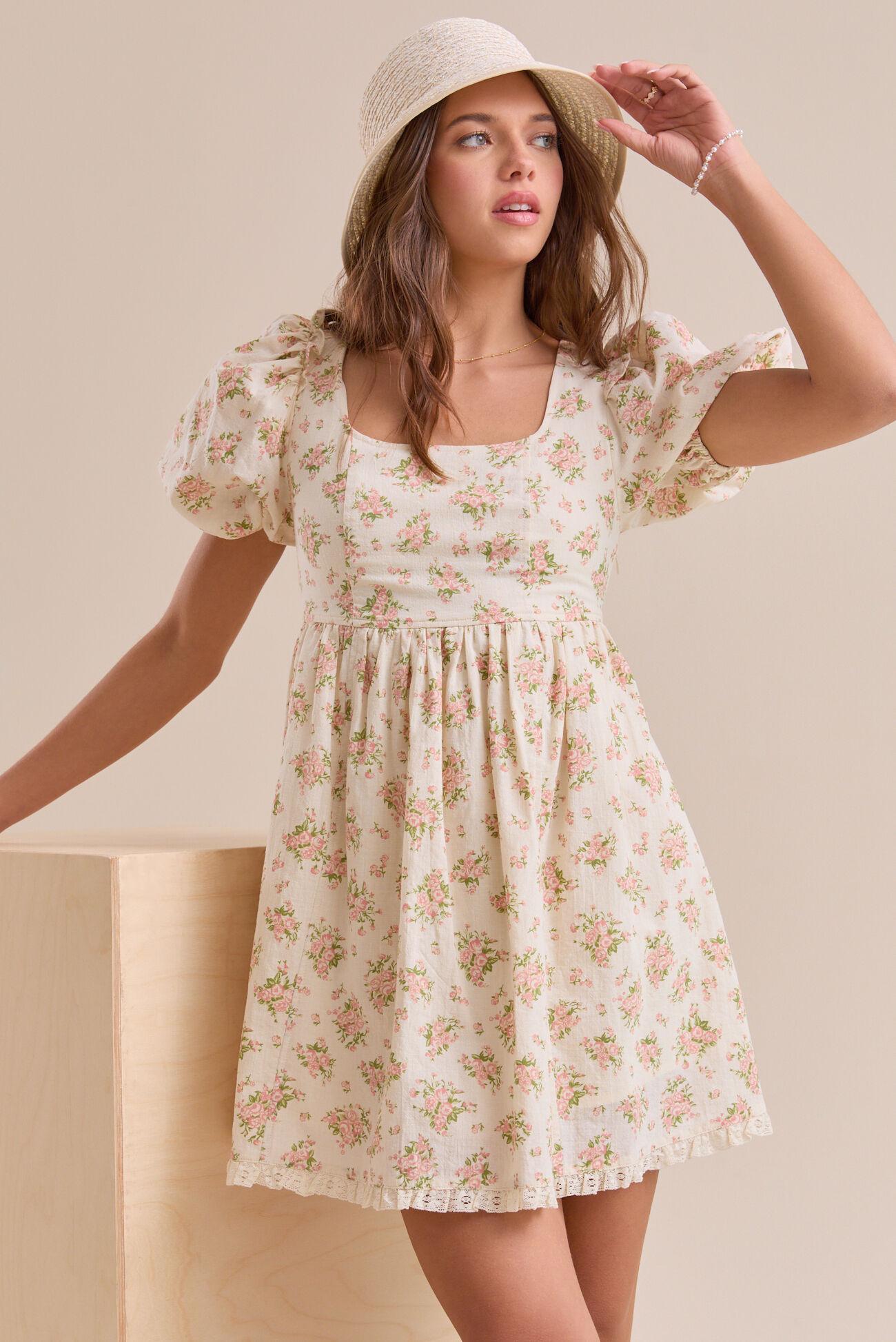 Lily Floral Mini Dress Product Image