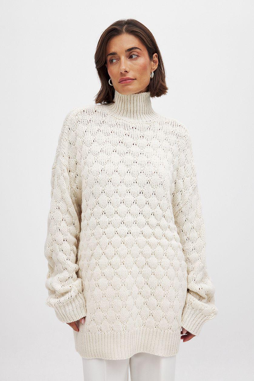 Polo Neck Knitted Sweater Product Image
