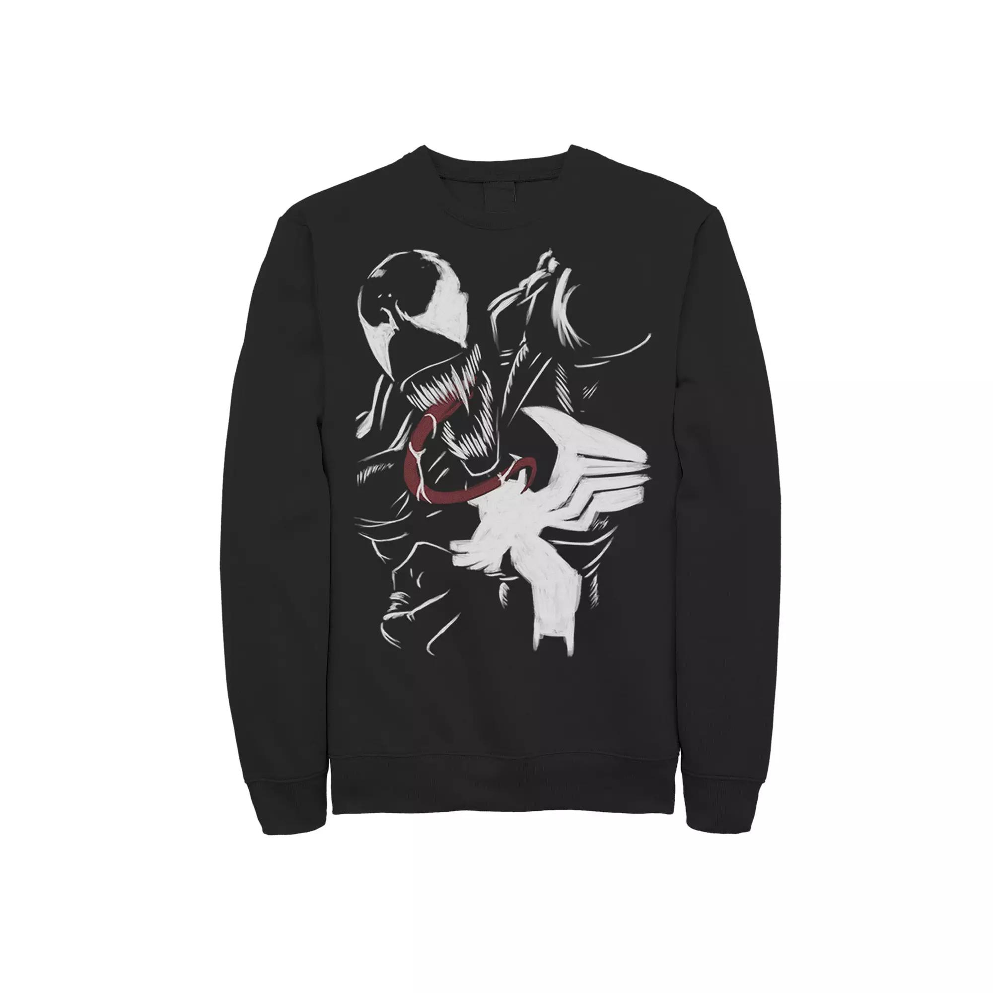 Men's Marvel Venom Close Up Roar Paint Art Fleece,  Product Image
