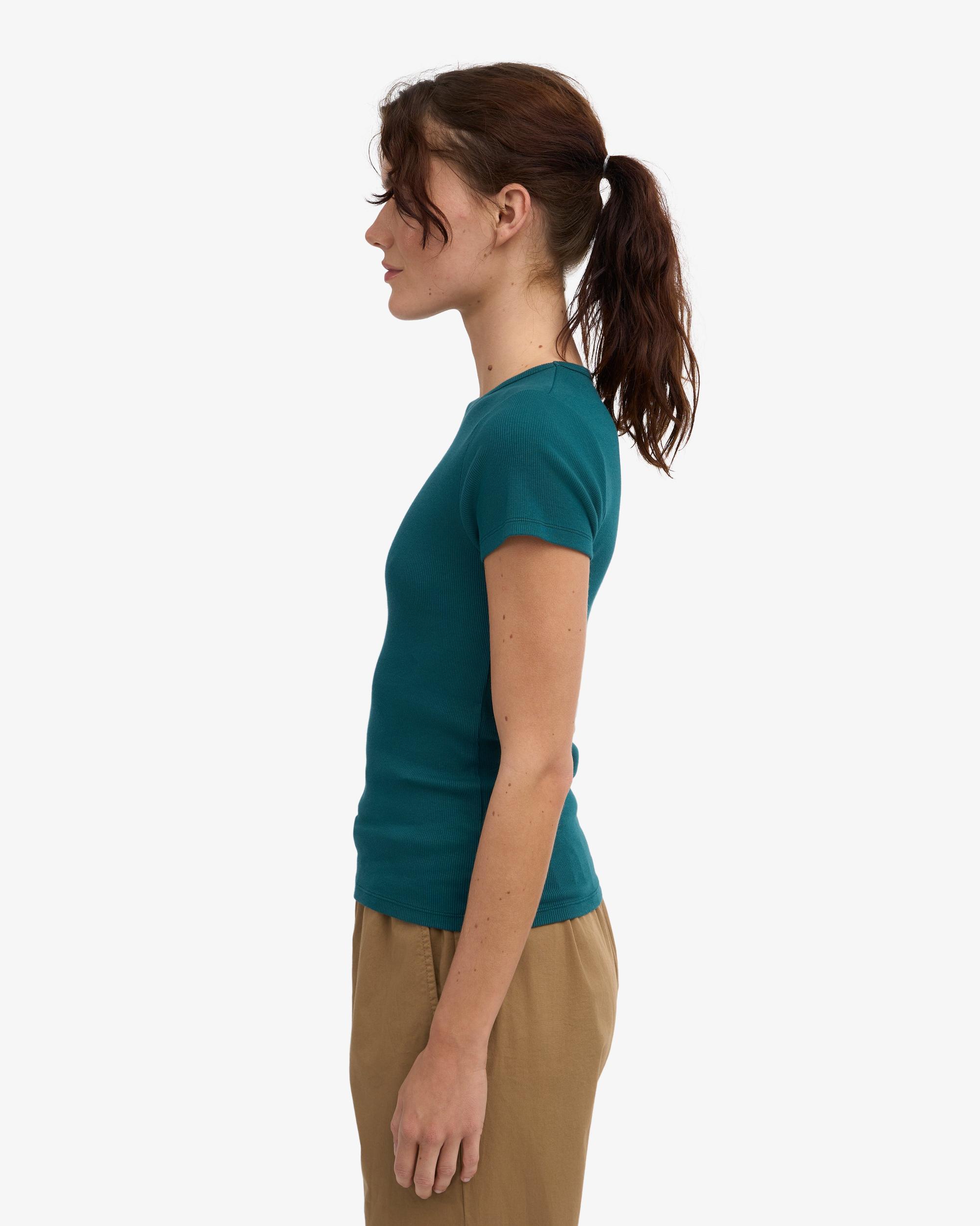 Organic Rib T-Shirt - Ocean Green Product Image