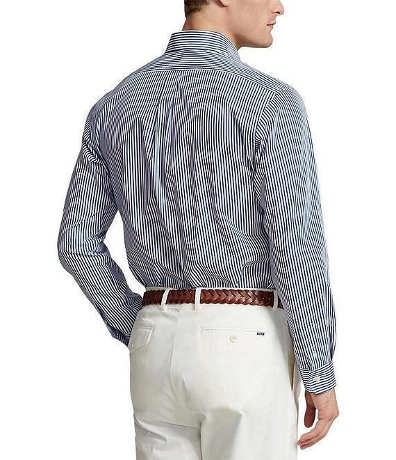 Polo Ralph Lauren Classic Fit Striped Stretch Poplin Shirt Product Image
