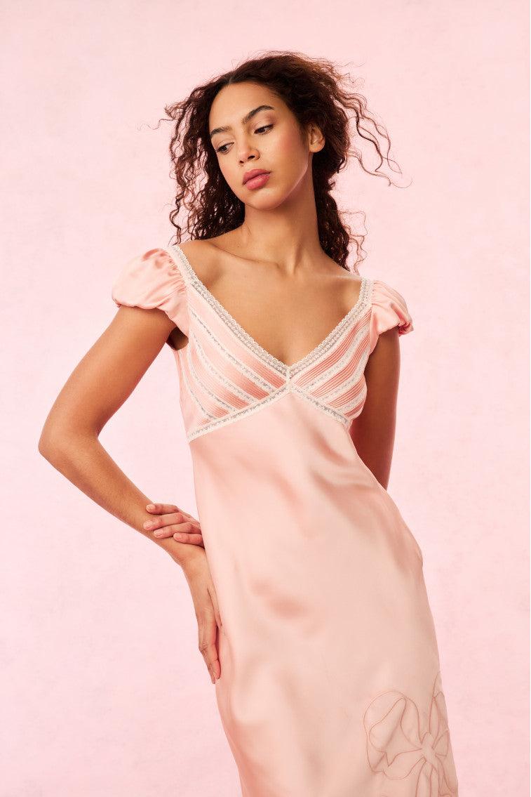 Brinkley Satin Midi Dress Product Image