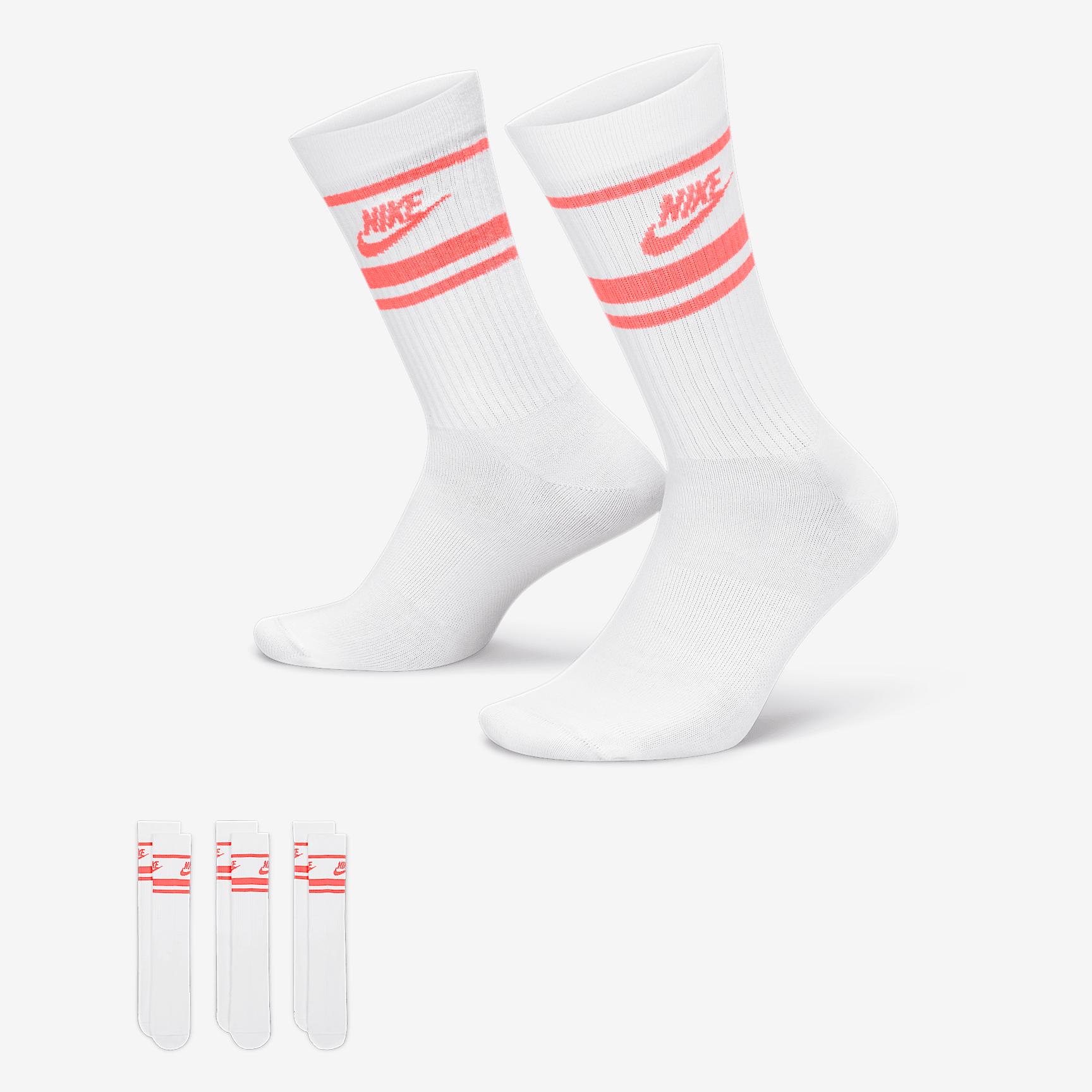 Unisex Nike Sportswear Dri-FIT Everyday Essential Crew Socks (3 Pairs) | DX5089-100 Product Image