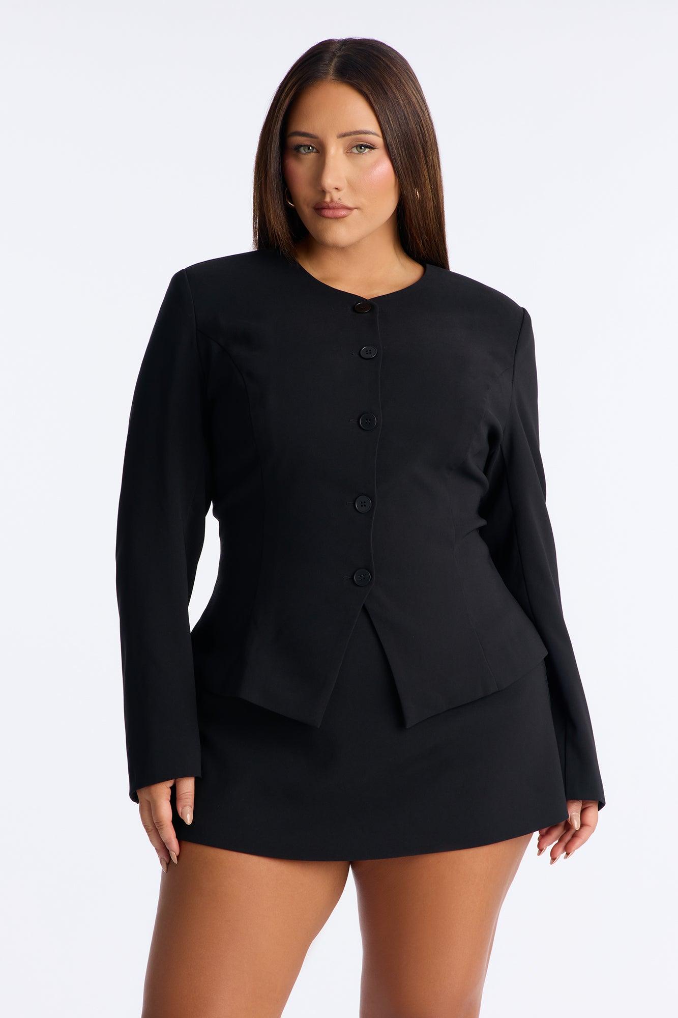 Amaya Blazer Skort Set - Black Female Product Image