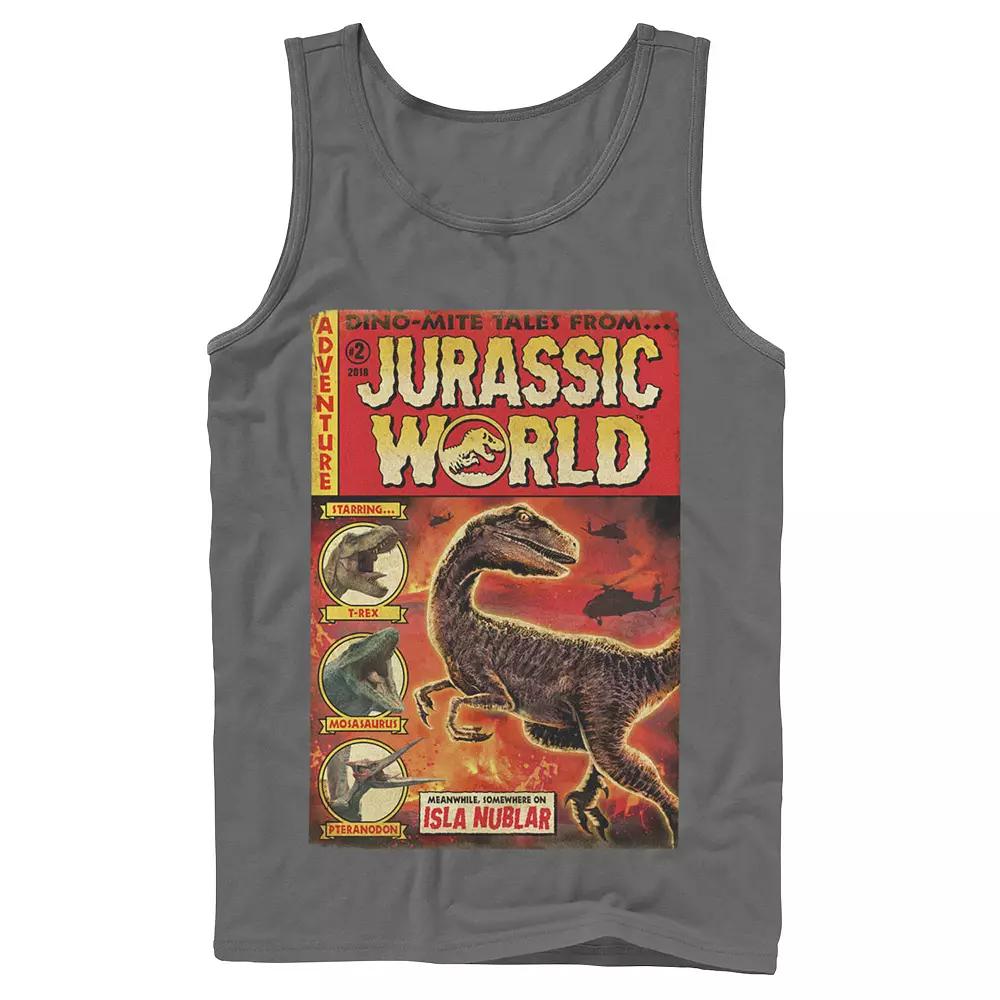 Men's Jurassic World Two Dino-Mite Tales Vintage Tank Top,  Product Image