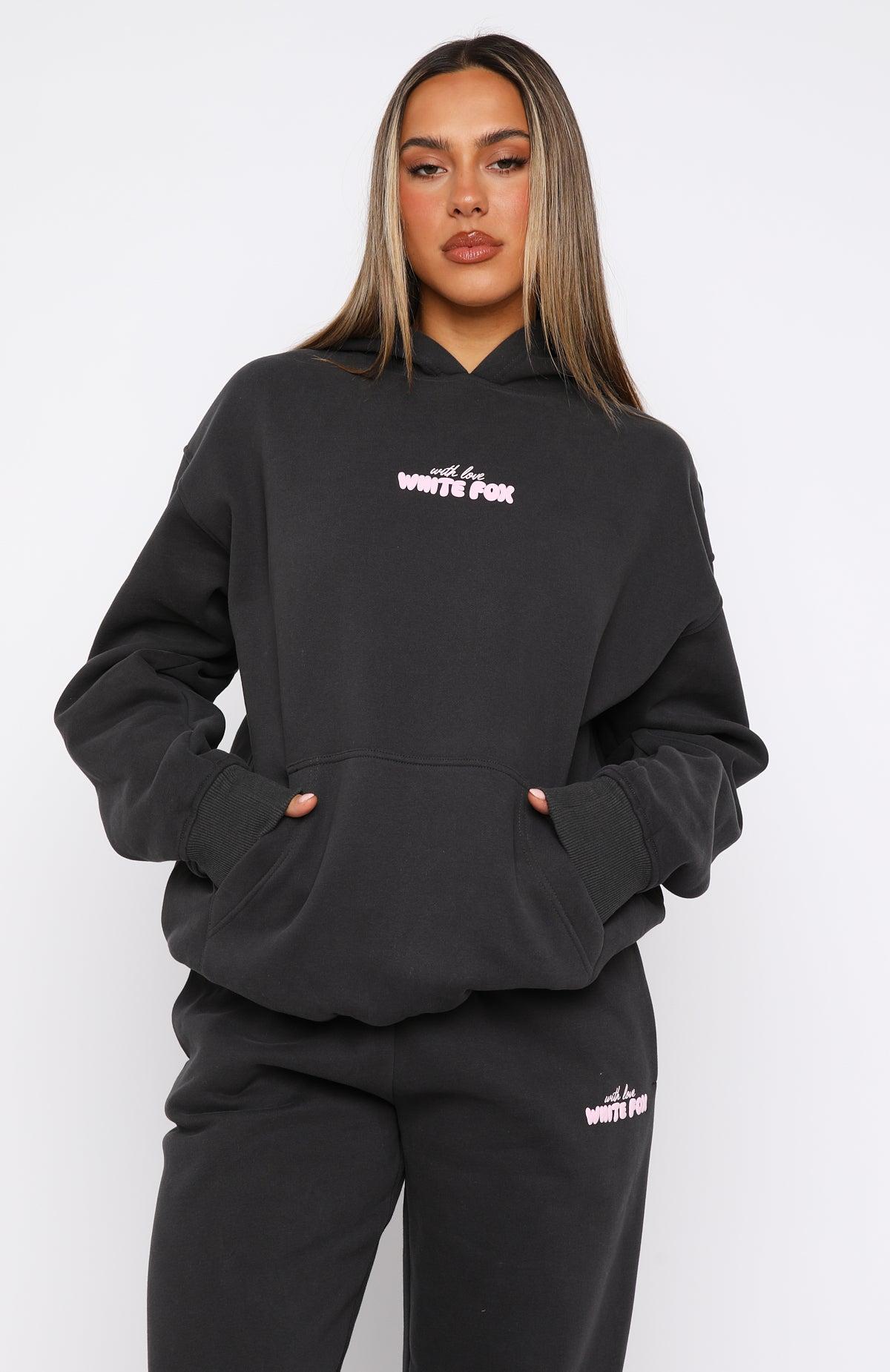 With Love In The Moment Oversized Hoodie Charcoal Product Image