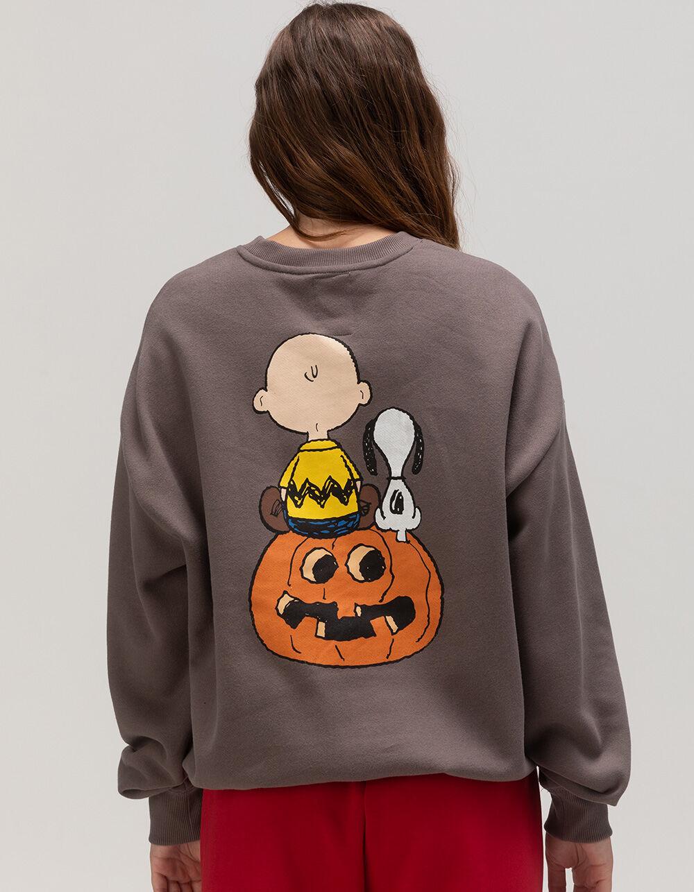 RSQ x Peanuts Together Mens Oversized Crewneck Sweatshirt - DARK GRAY Product Image