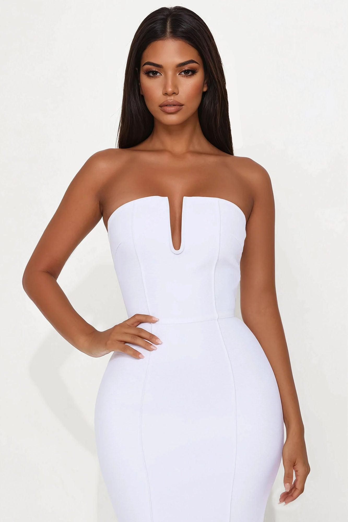 Someone To You Bandage Midi Dress - White Female Product Image