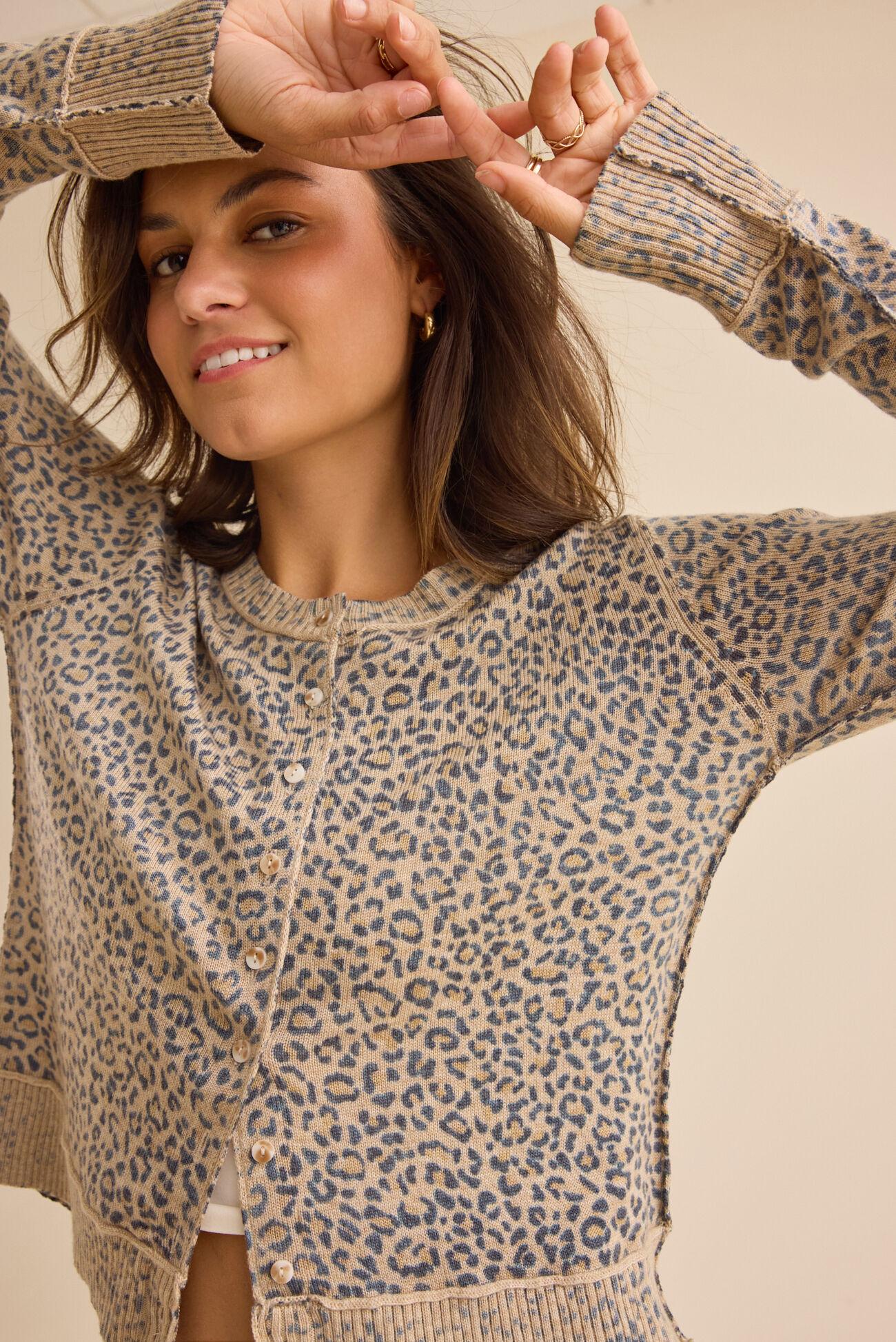 Lennox Leopard Print Cardigan Product Image