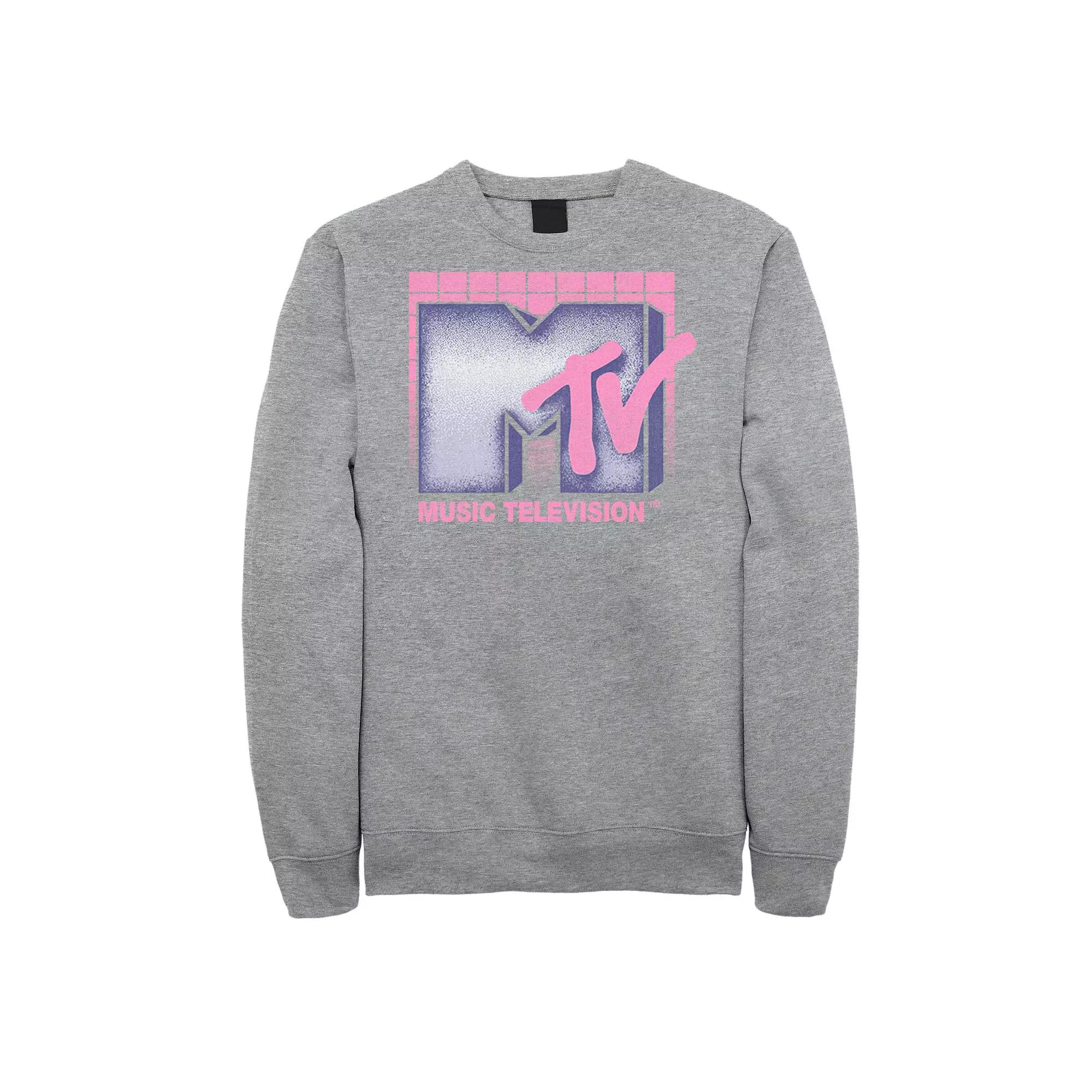 Big & Tall MTV Music Television 80's Grid Logo Sweatshirt, Men's,  Product Image
