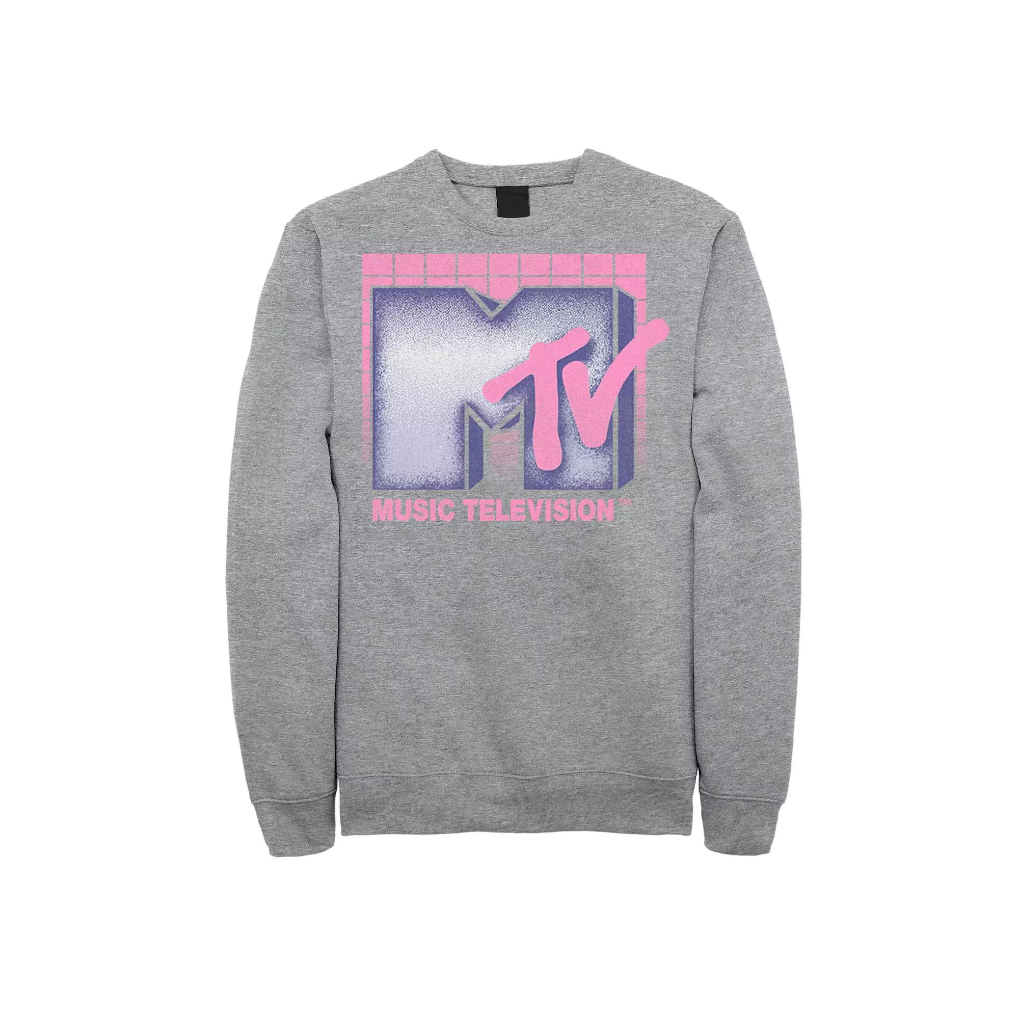 Men's MTV Music Television Logo '80s Grid Sweatshirt,  Product Image