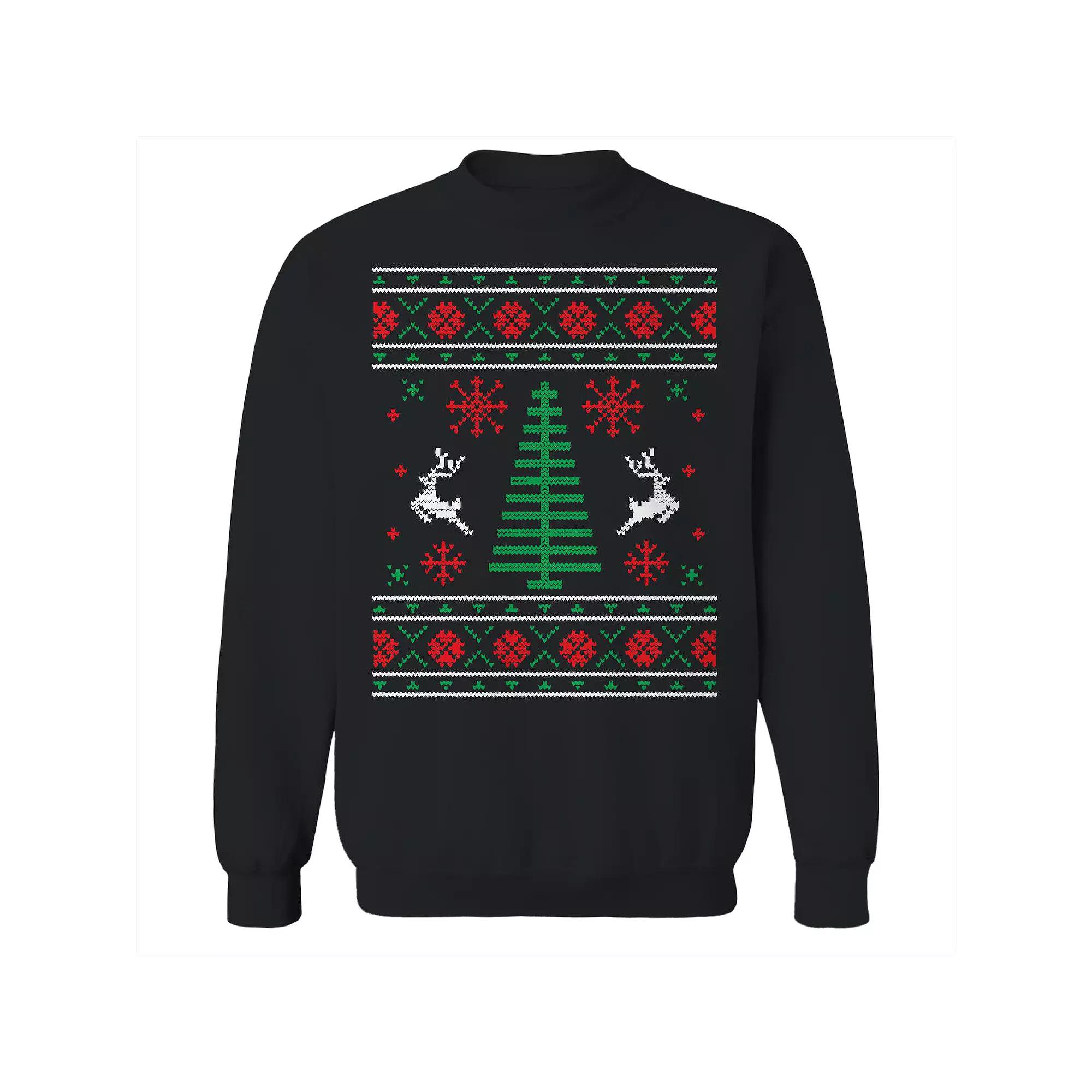 Men's Ugly Knitted Christmas Sweater Graphic Sweatshirt, Adult Unisex,  Product Image