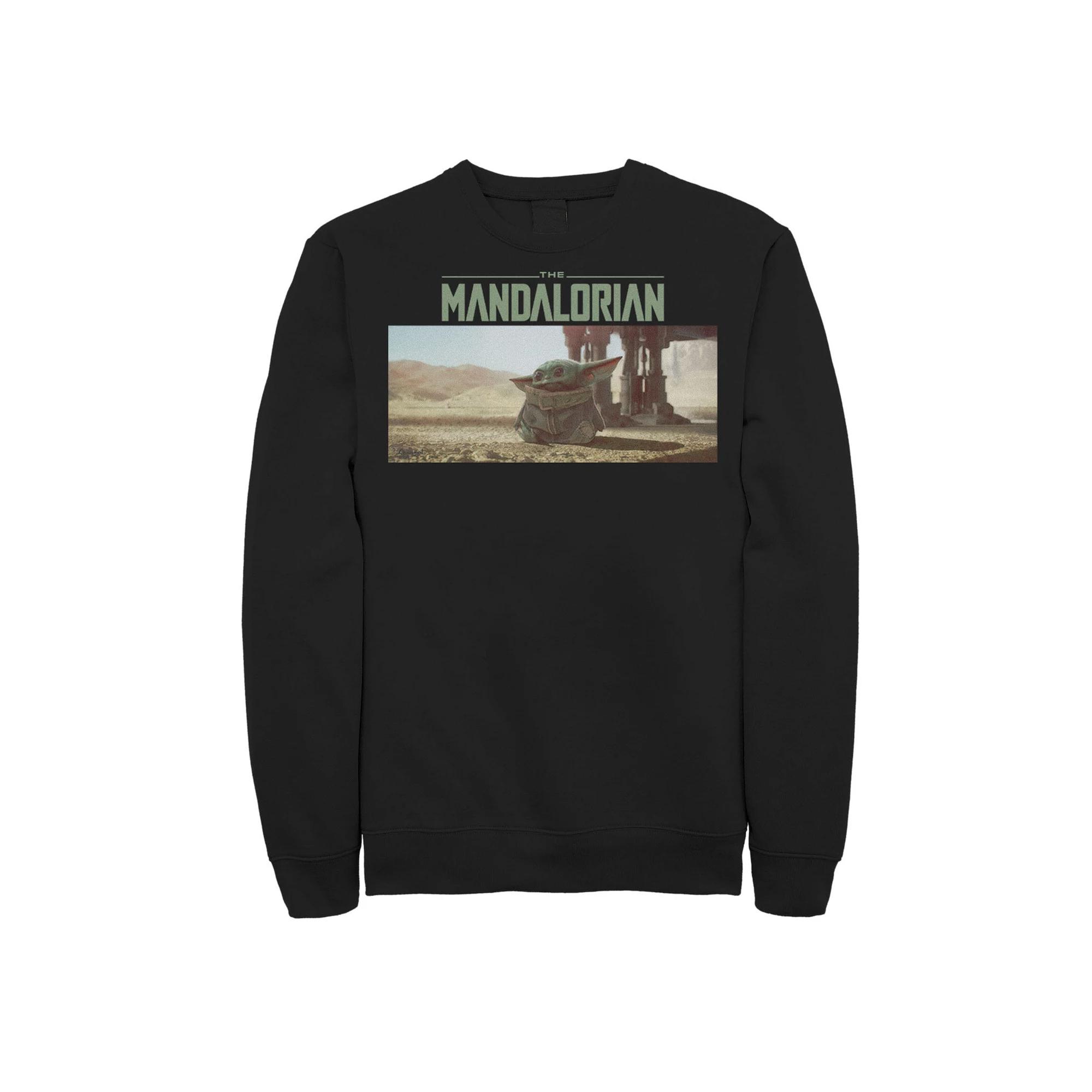 Men's Star Wars The Mandalorian The Child Logo Panel Sweatshirt,  Product Image