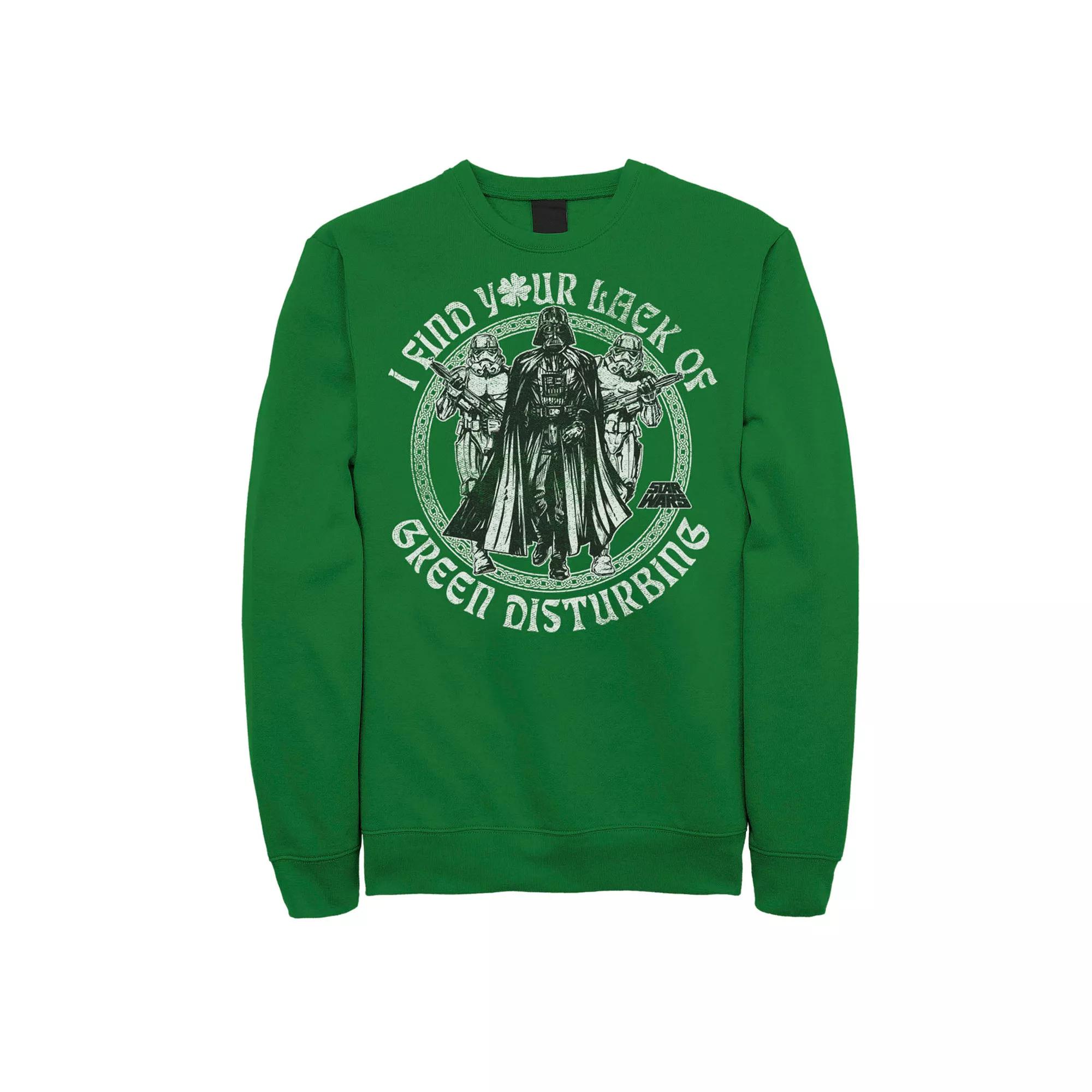 Men's Star Wars Darth Vader "I Find Your Lack Of Green Disturbing" St. Patrick's Day Sweatshirt, Size: Medium, Kelly Product Image