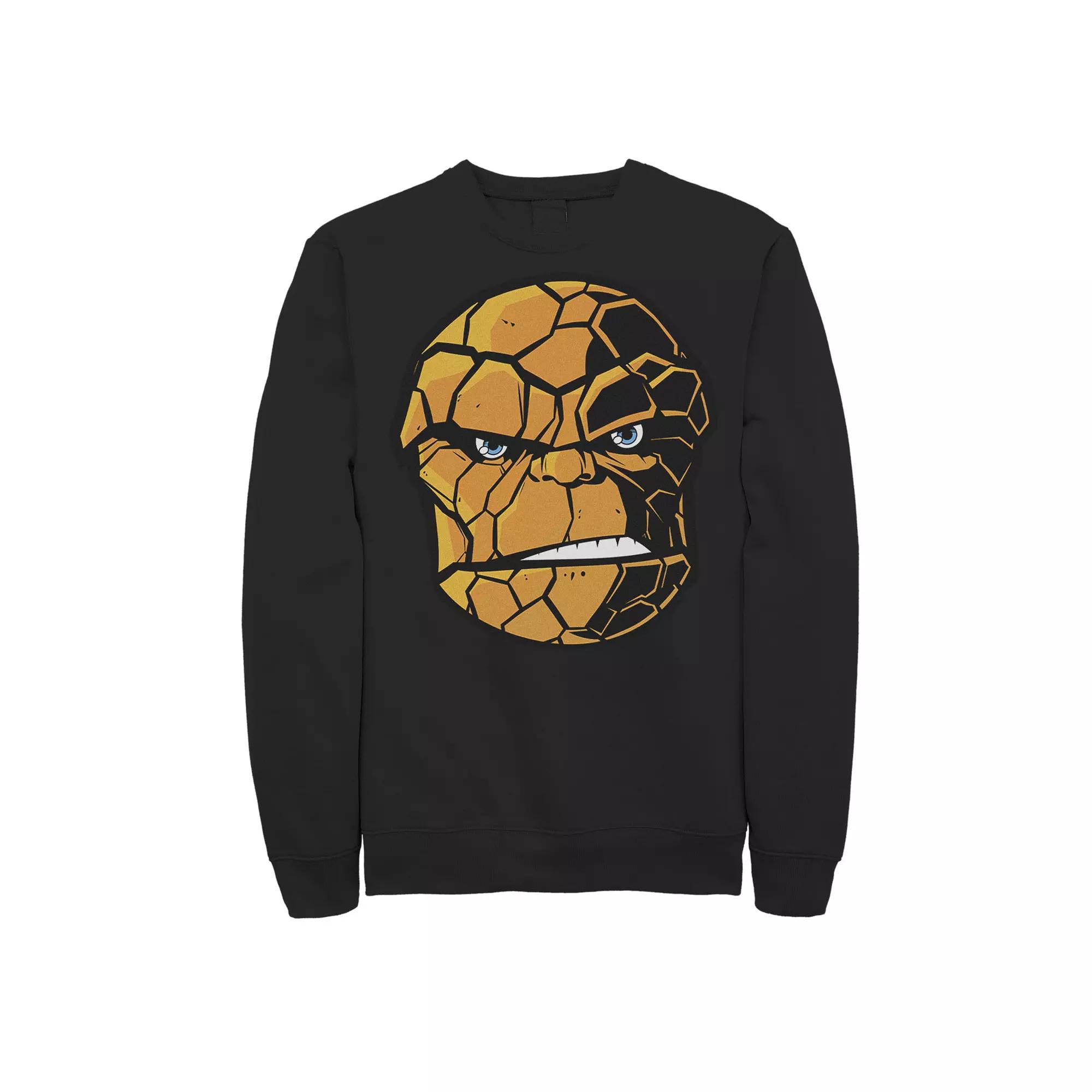 Men's Marvel Fantastic Four The Thing Big Face Sweatshirt,  Product Image