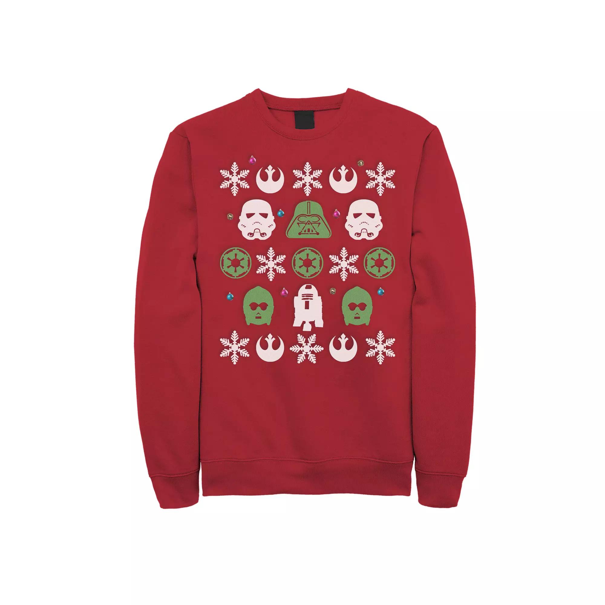 Men's Star Wars Christmas Rebel Alliance And Empire Sweatshirt, Size: XL, Red Product Image
