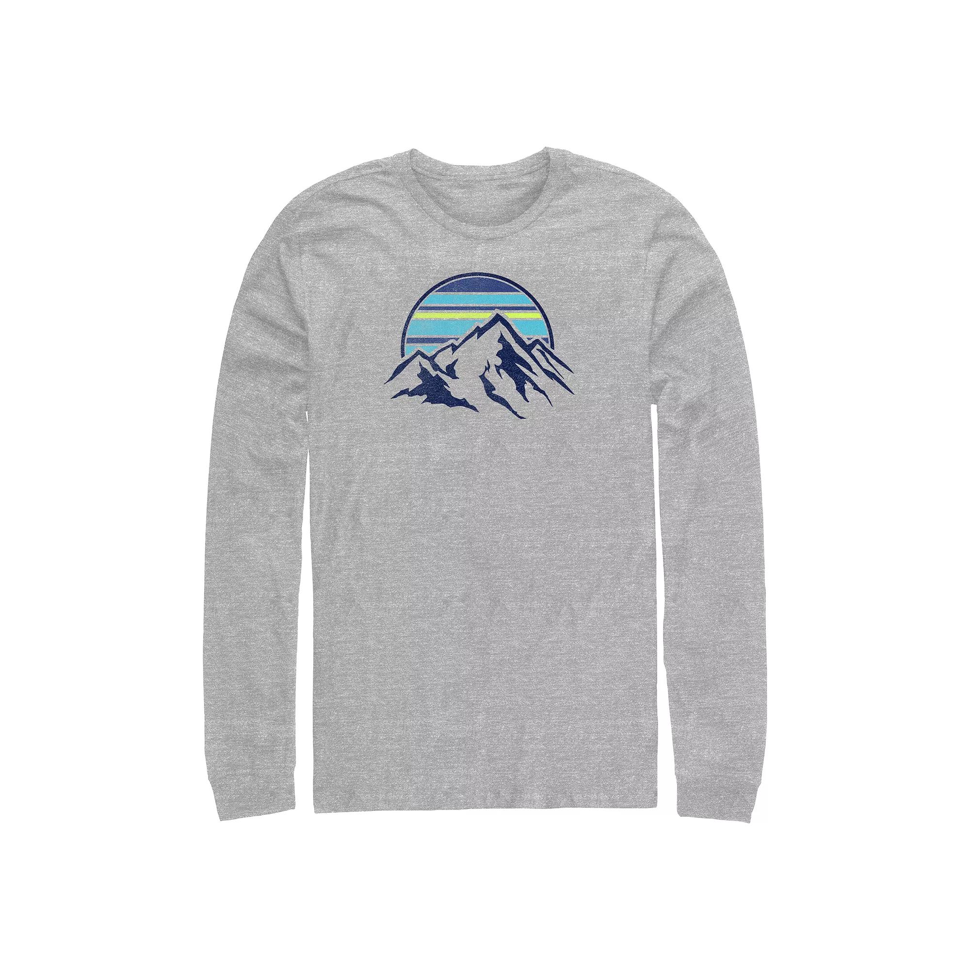 Big & Tall Stripe Moon Rise Long Sleeve Graphic Tee, Men's,  Product Image