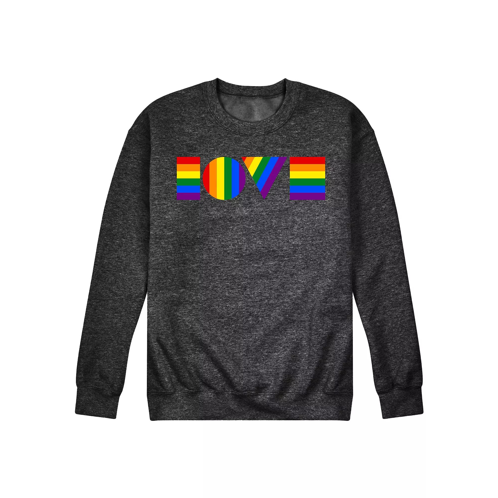 Men's Pride Love Fleece Sweatshirt,  Product Image